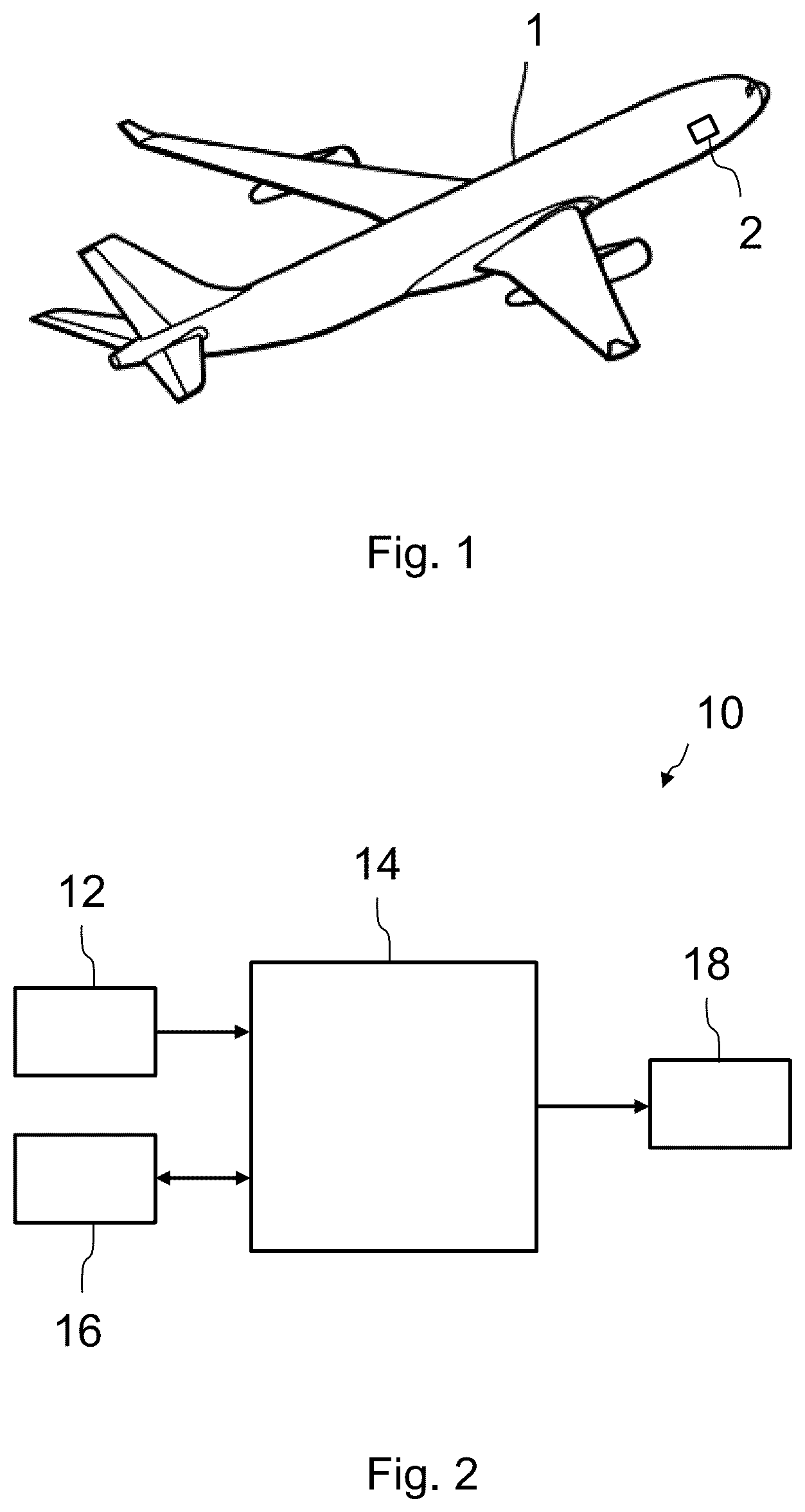 Patent US12586476 Figure 1 – Method and system for automatically guiding an aircraft to a landing runway