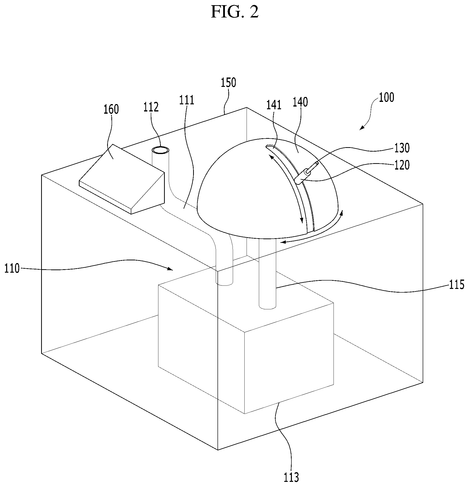 Patent US12586486 Figure 2 – Projected bloodstain generator and method of generating projected bloodstain using the same