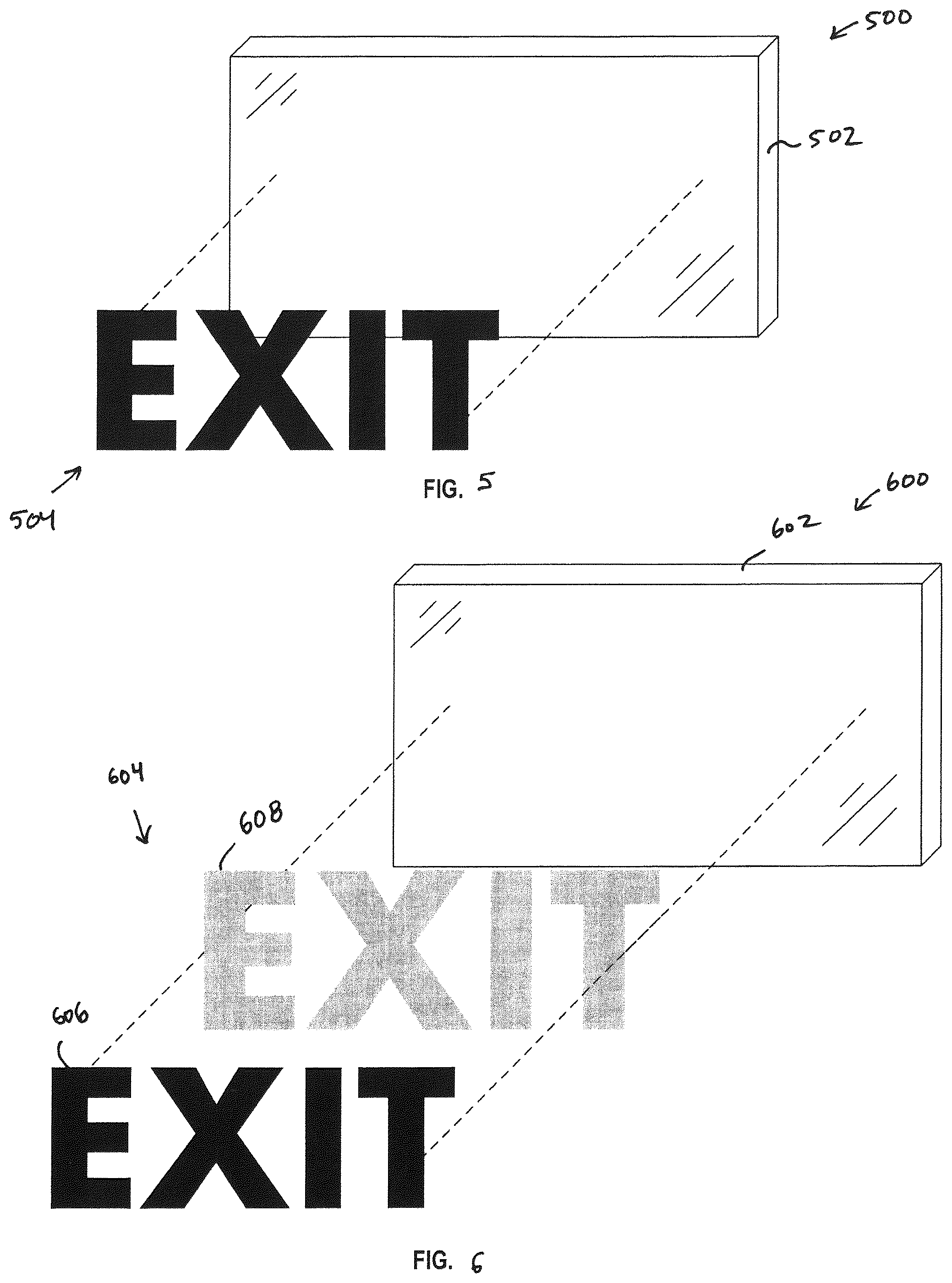 Patent US12586488 Figure 3 – Photoluminescent signage for low light ambient environment