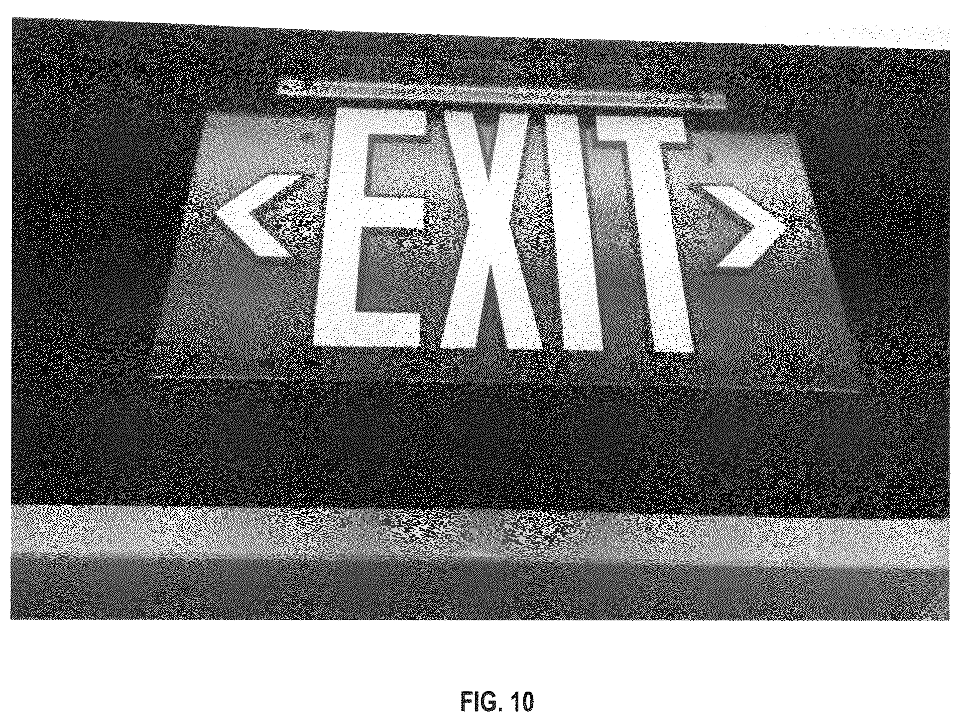 Patent US12586488 Figure 6 – Photoluminescent signage for low light ambient environment