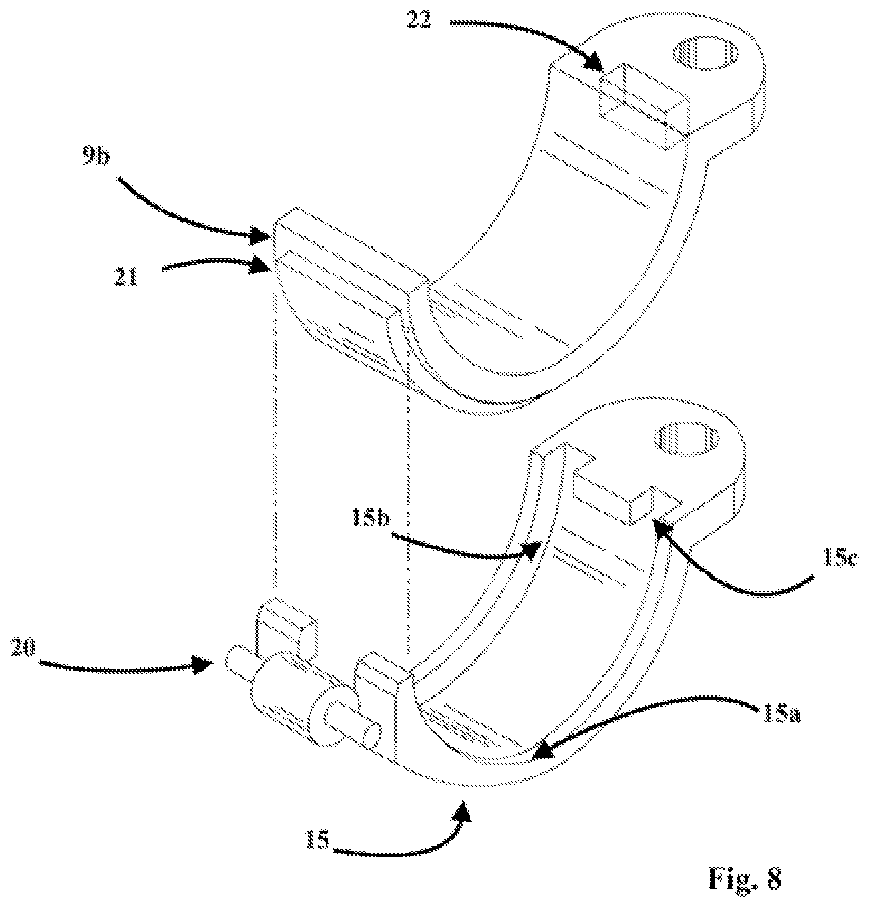 Patent US12586489 Figure 8 – Rail mount flagpole