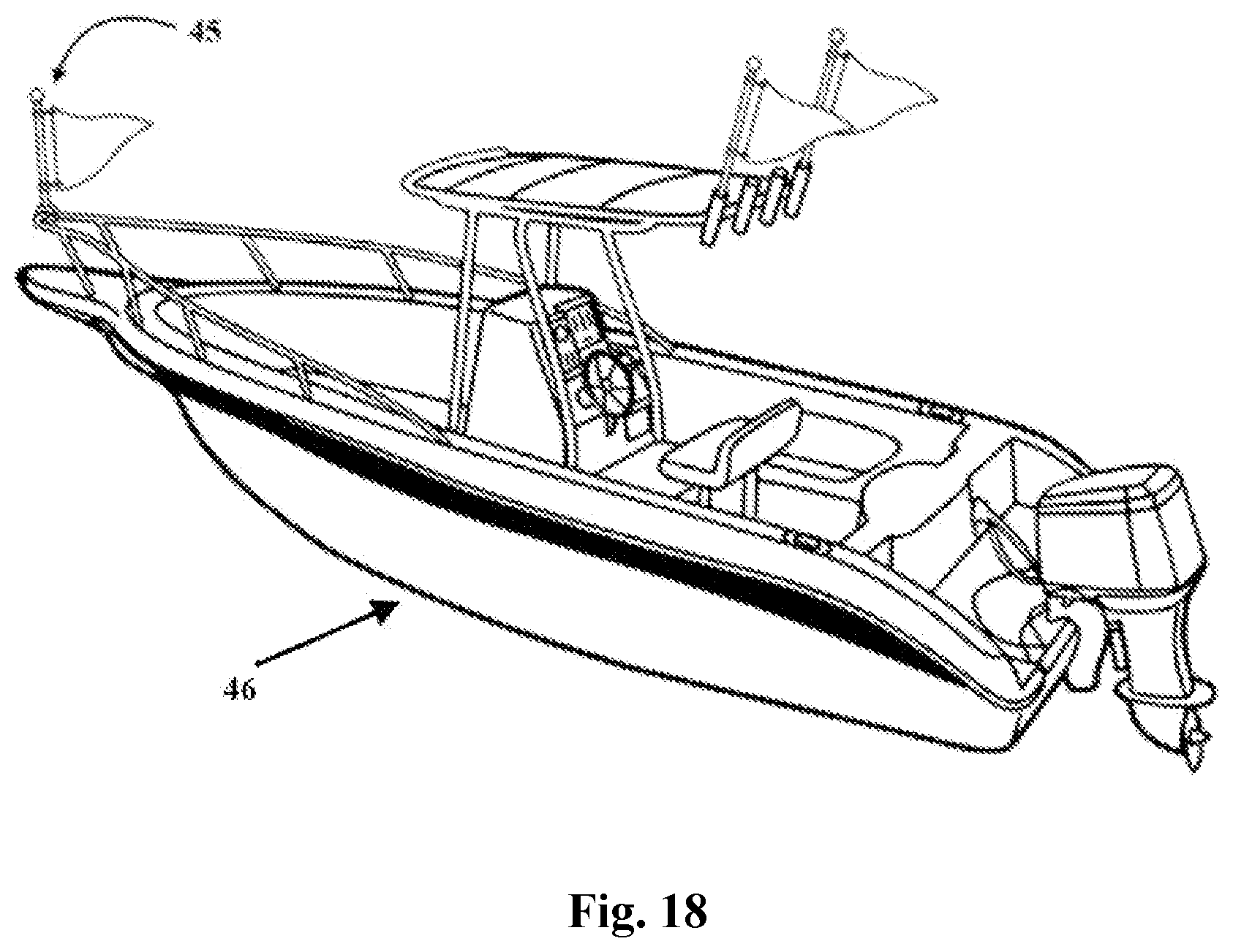 Patent US12586489 Figure 18 – Rail mount flagpole