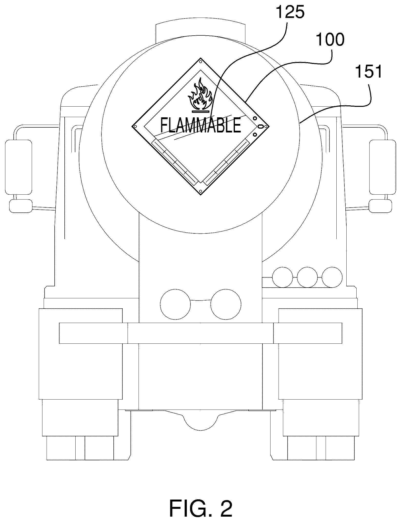 Patent US12586490 Figure 2 – Digital placard