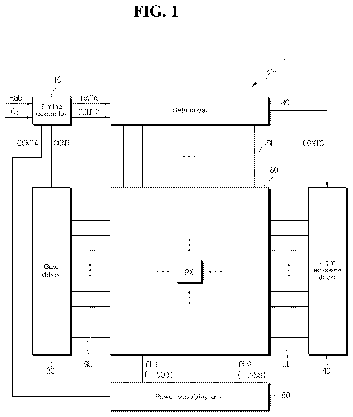 Patent US12586510 Figure 1 – Display device