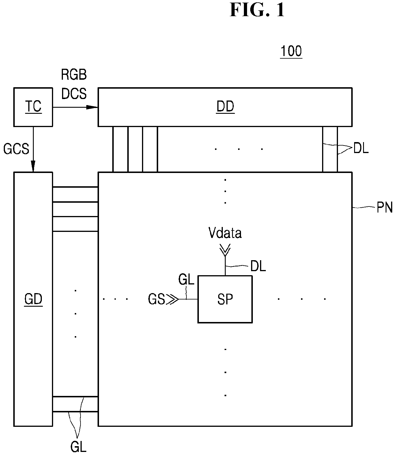 Patent US12586513 Figure 1 – Display device