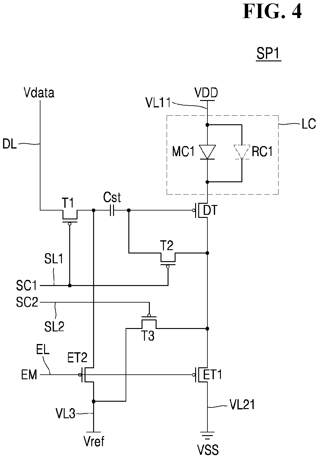 Patent US12586513 Figure 4 – Display device