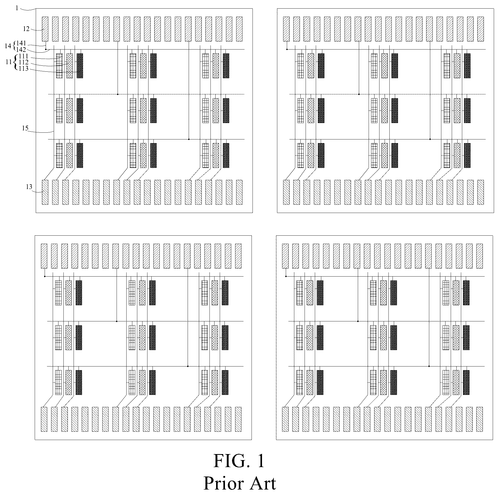 Patent US12586514 Figure 1 – Spliced display screen and spliced display device