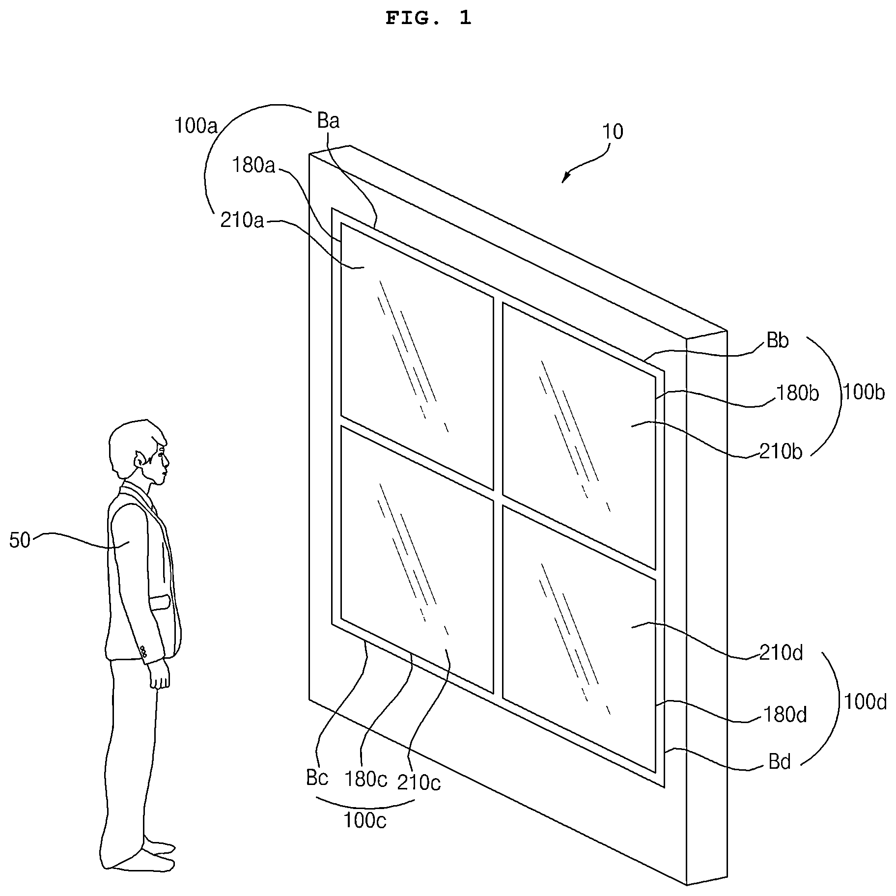 Patent US12586517 Figure 1 – Image display apparatus, and video wall including the same