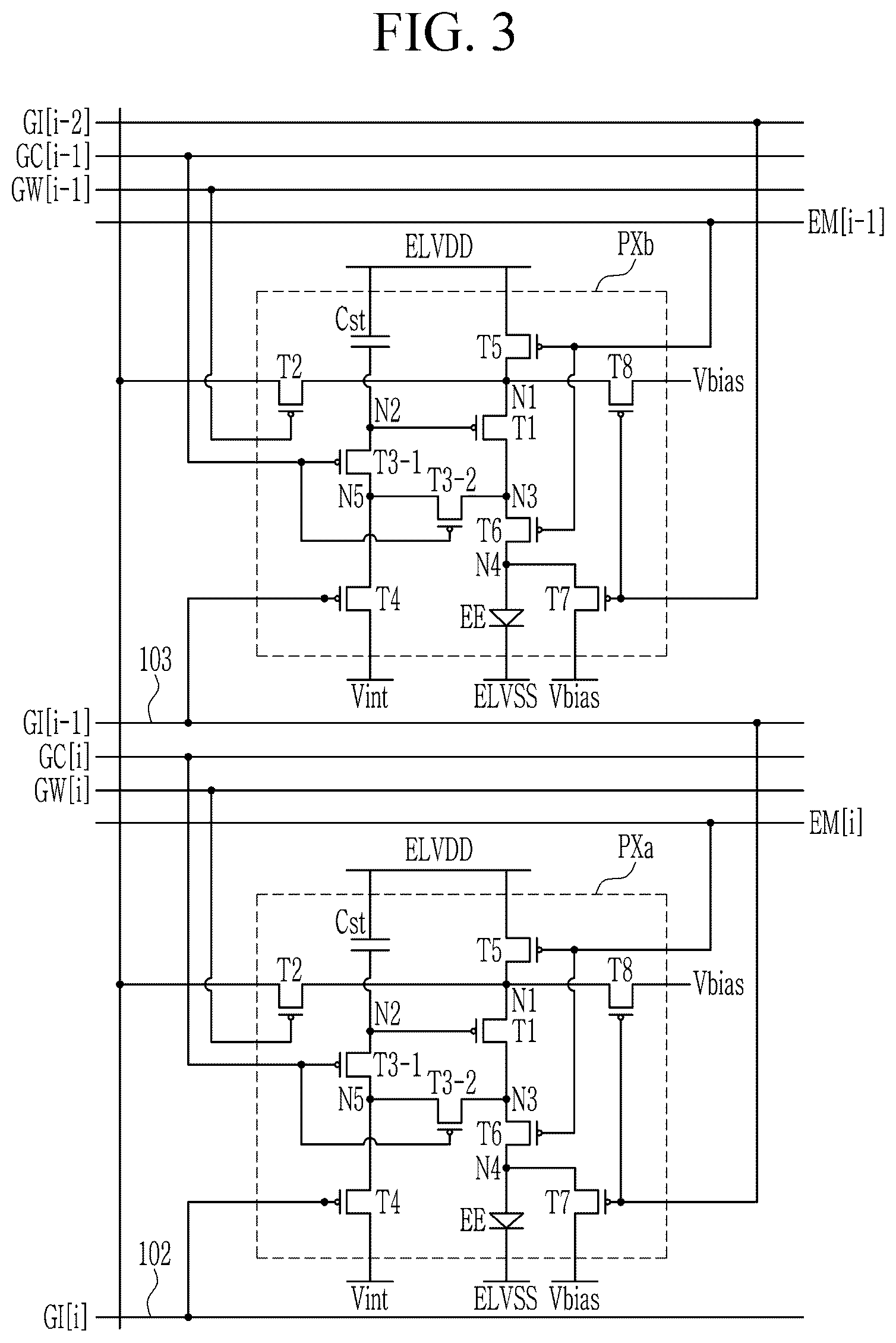 Patent US12586520 Figure 3 – Pixel circuit and display device including the same