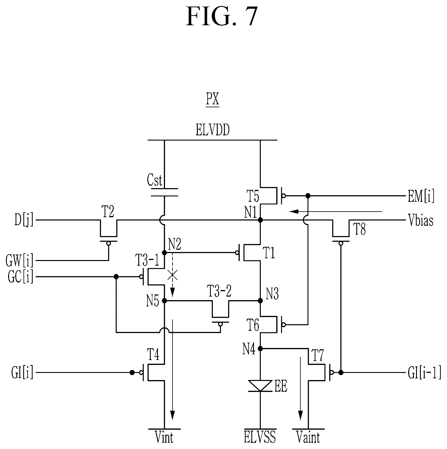 Patent US12586520 Figure 7 – Pixel circuit and display device including the same