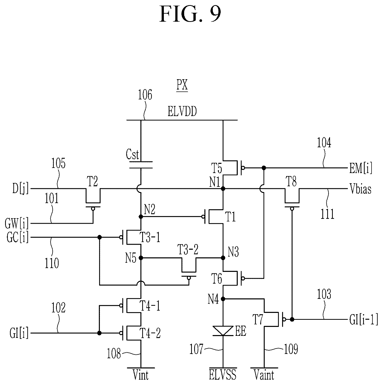 Patent US12586520 Figure 9 – Pixel circuit and display device including the same