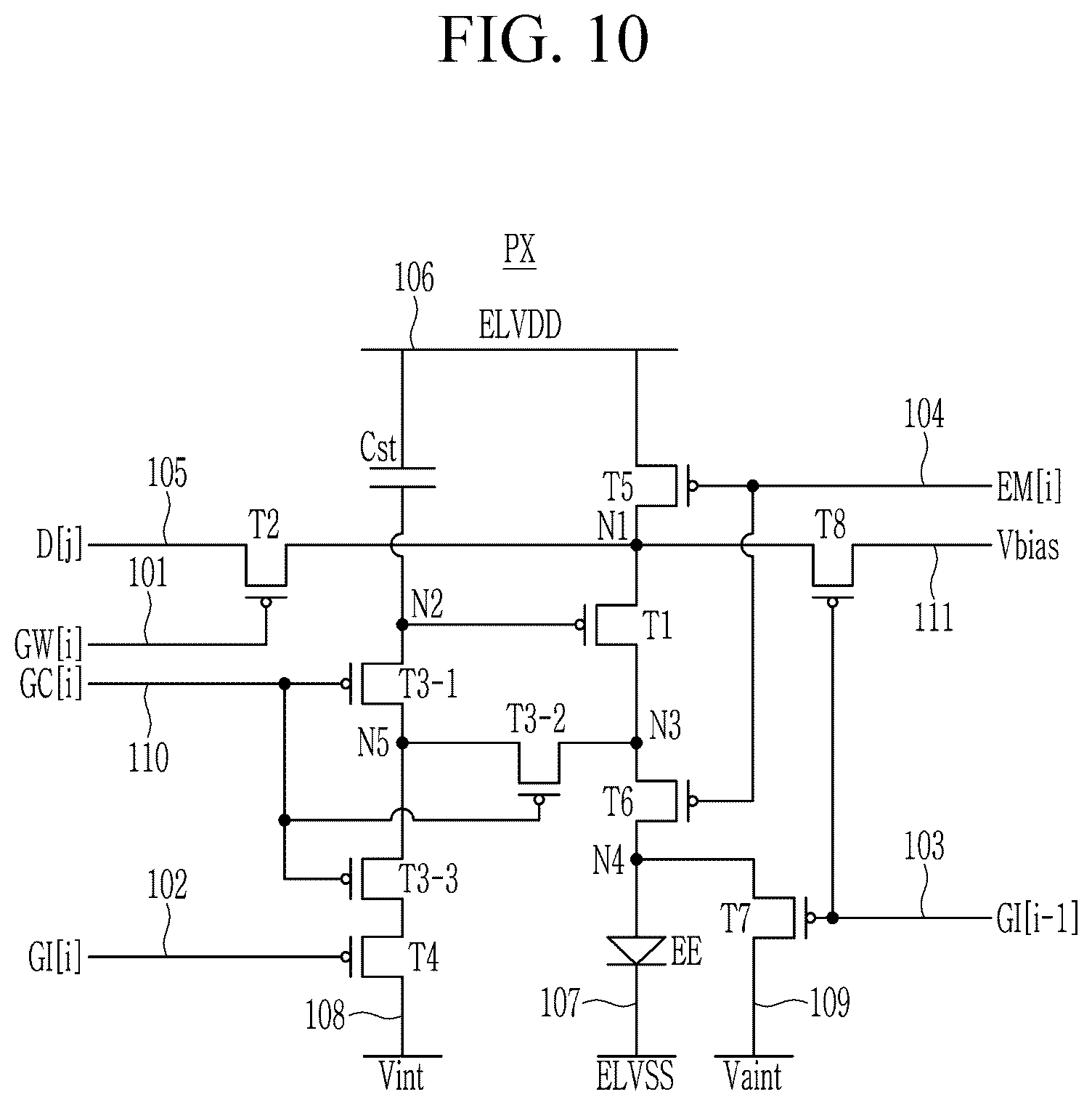 Patent US12586520 Figure 10 – Pixel circuit and display device including the same