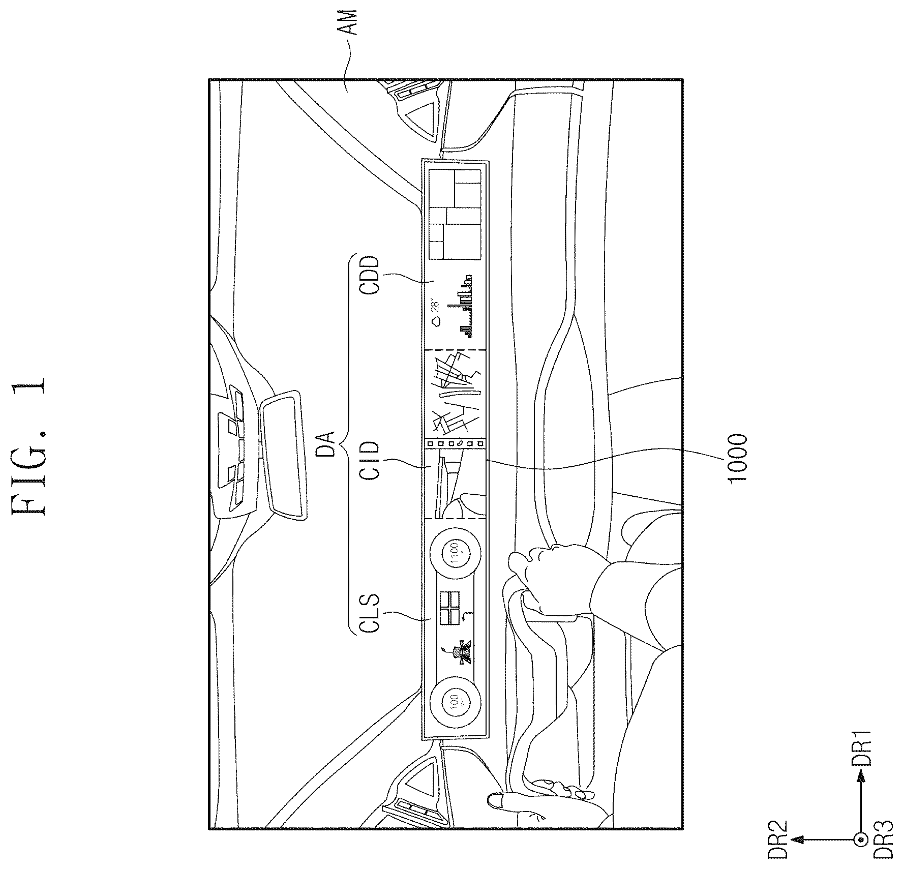 Patent US12586523 Figure 1 – Display device