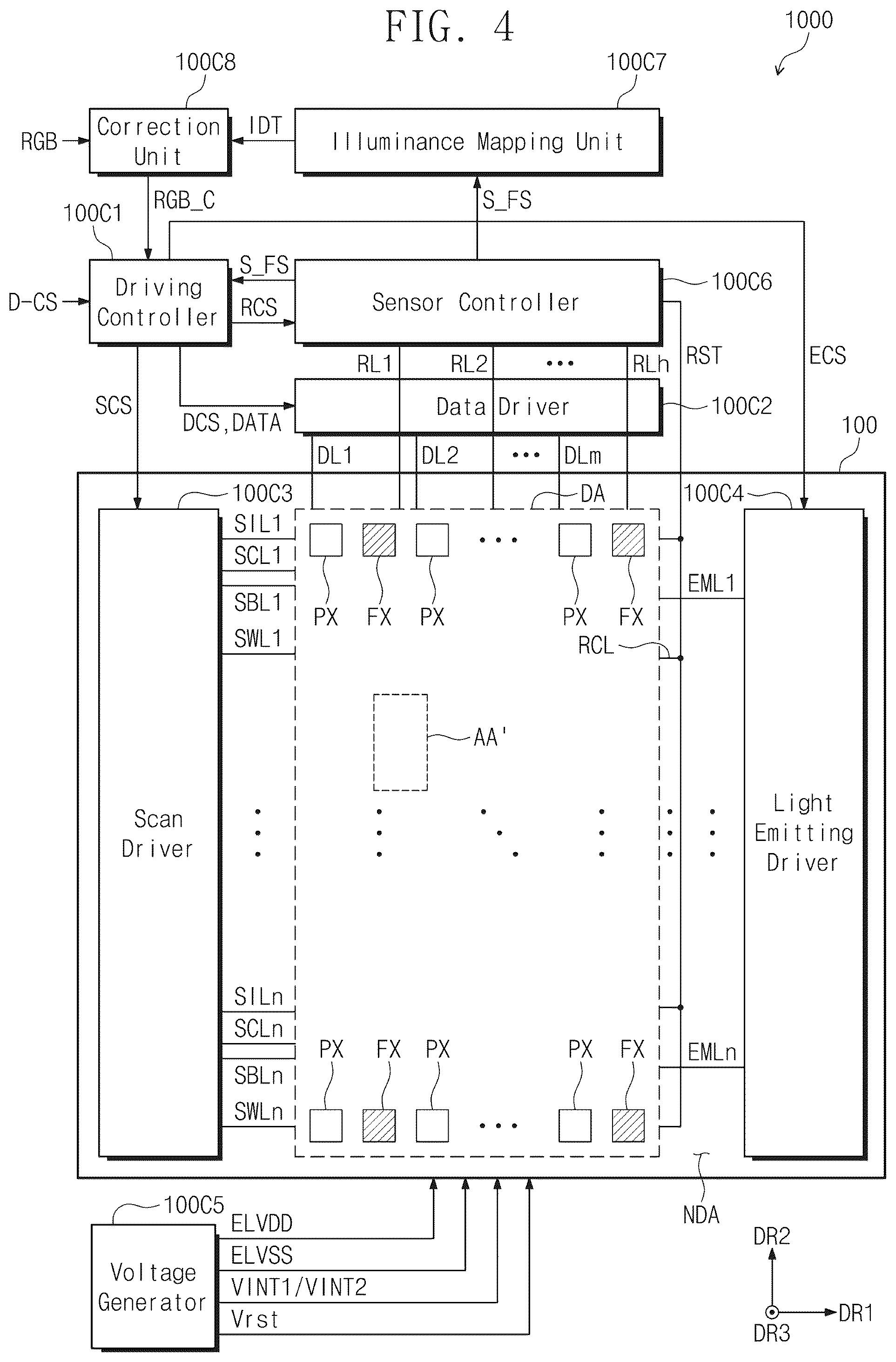 Patent US12586523 Figure 4 – Display device