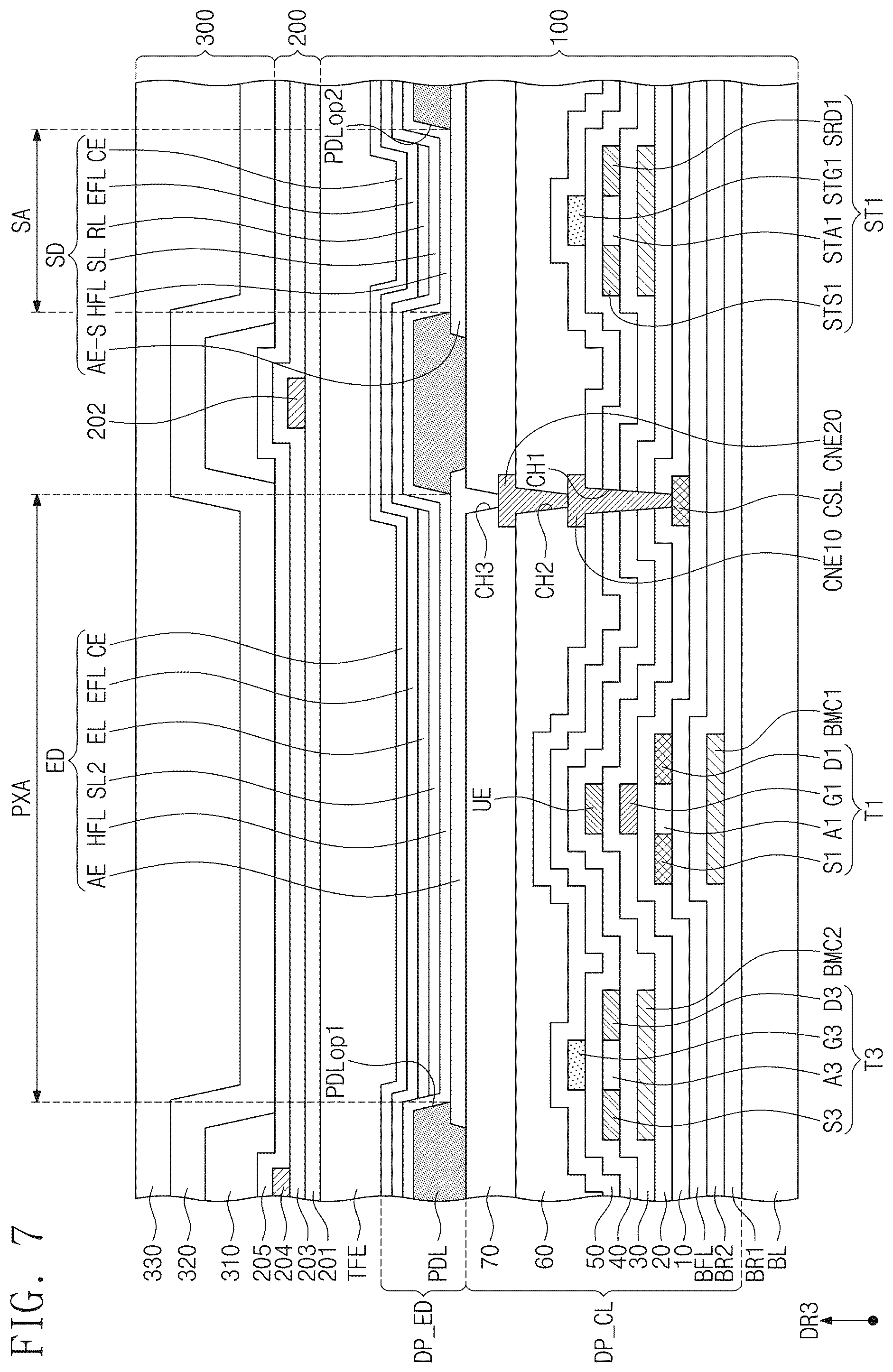 Patent US12586523 Figure 7 – Display device