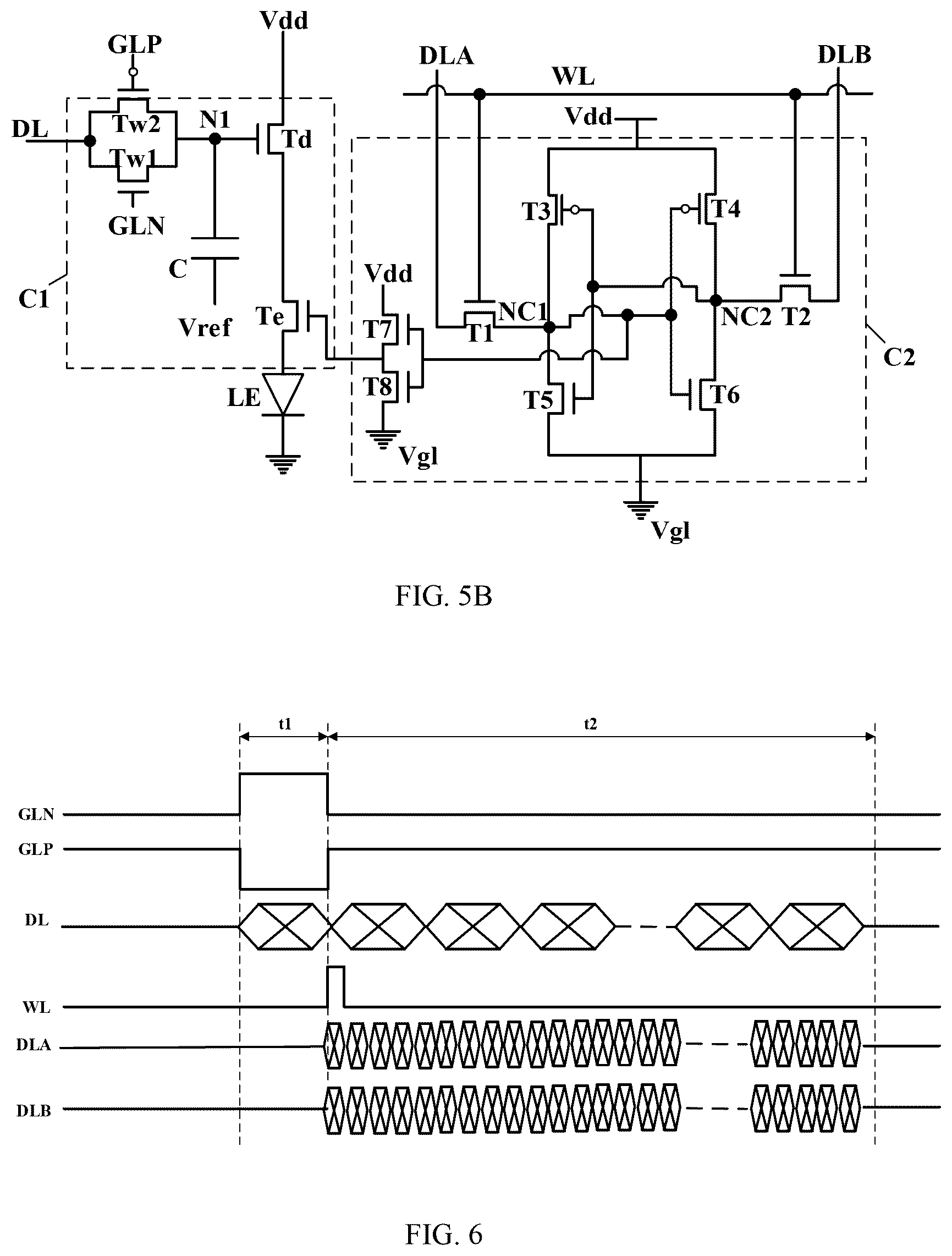 Patent US12586525 Figure 5 – Pixel driving circuit with driving current controlled by digital signals for grayscale control, display device and display method