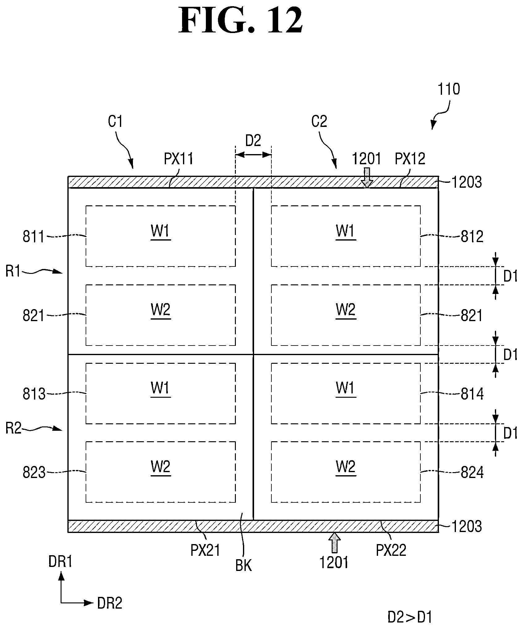 Patent US12586526 Figure 12 – Display device and mobile electronic device including the same