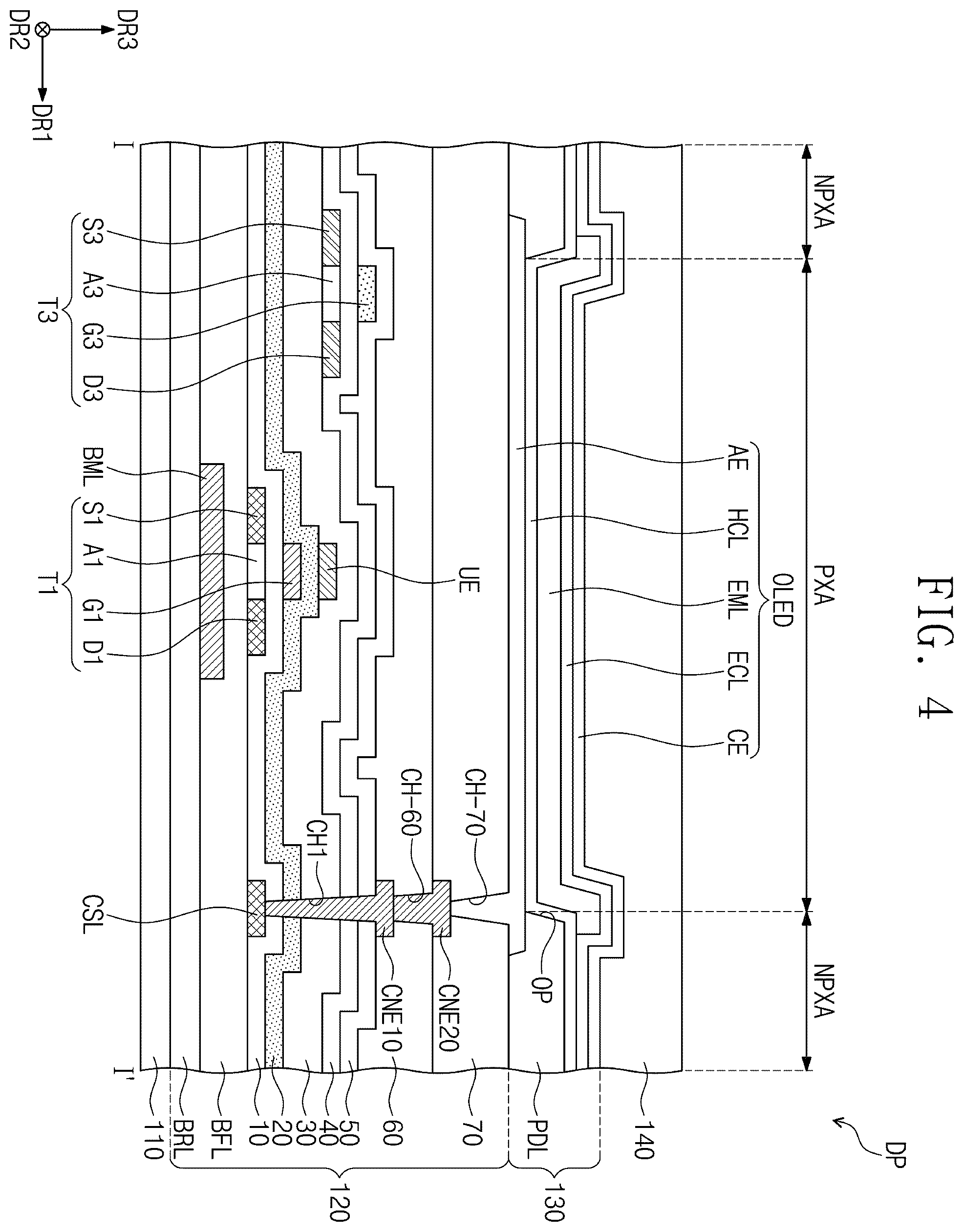 Patent US12586527 Figure 4 – Pixel driving circuit, display device including the same, and method for driving the display device