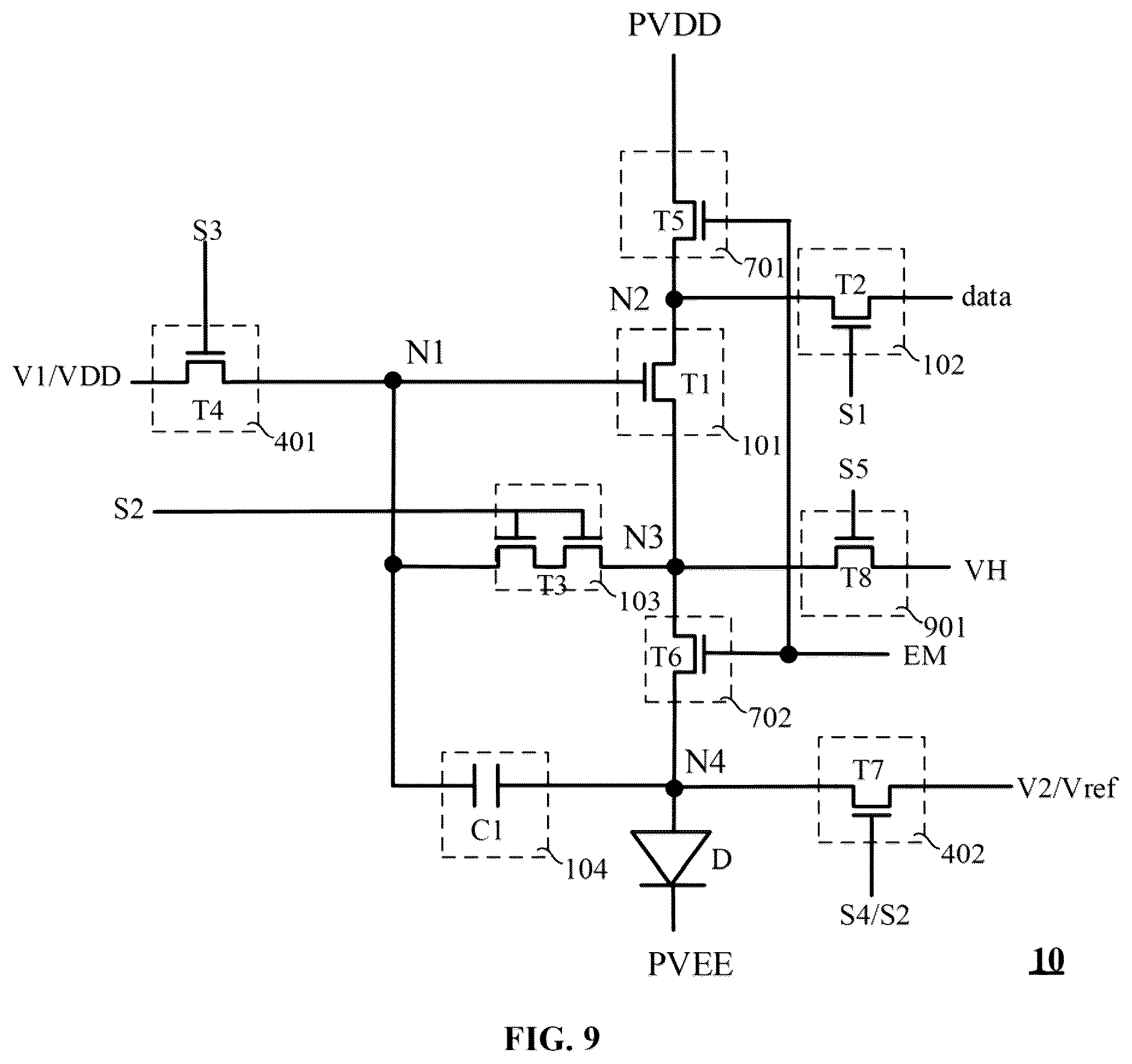 Patent US12586528 Figure 5 – Pixel driving circuit, array substrate and display device