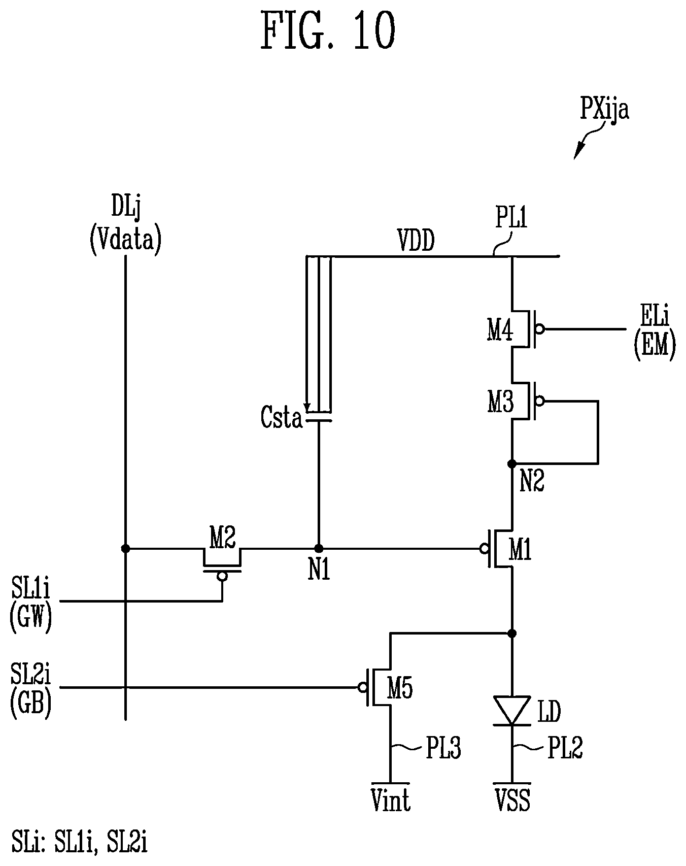 Patent US12586530 Figure 11 – Pixel and display device including the same, and electronic device