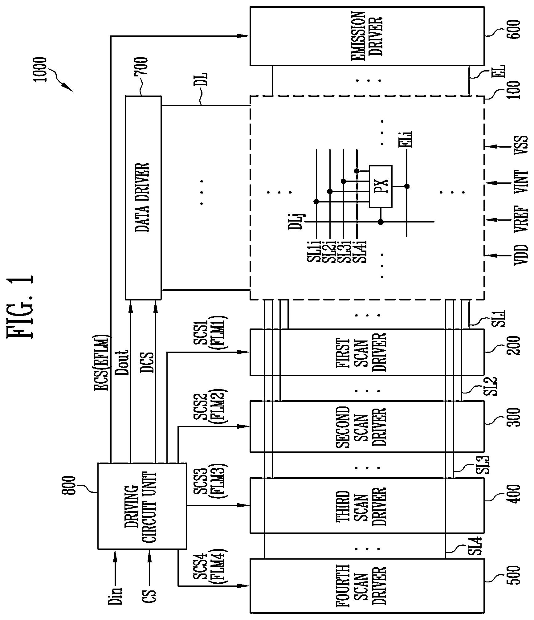 Patent US12586534 Figure 1 – Driving circuit unit, display device including the same, and method of driving the same