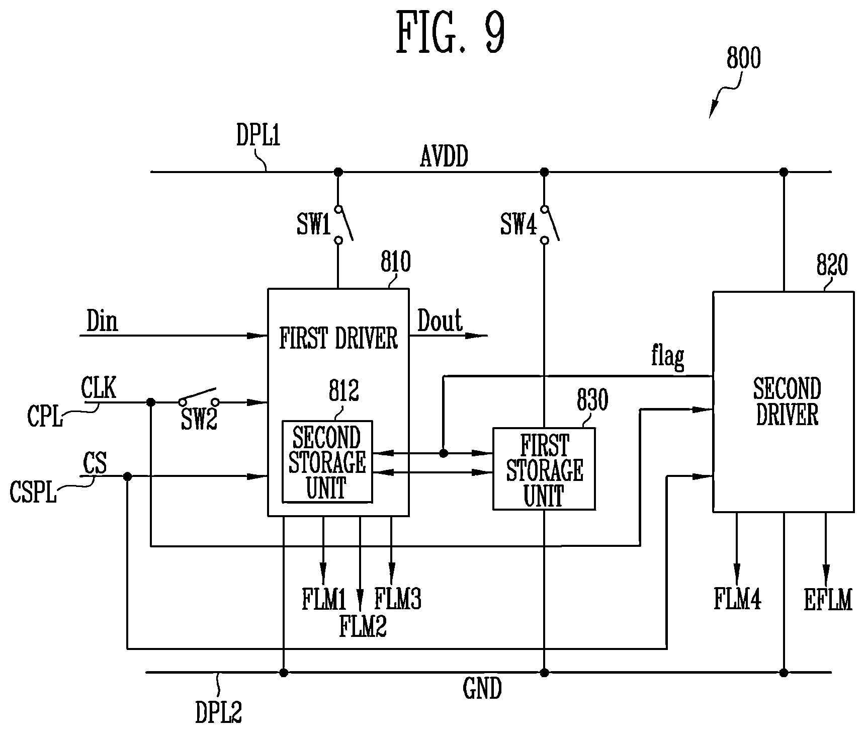 Patent US12586534 Figure 10 – Driving circuit unit, display device including the same, and method of driving the same