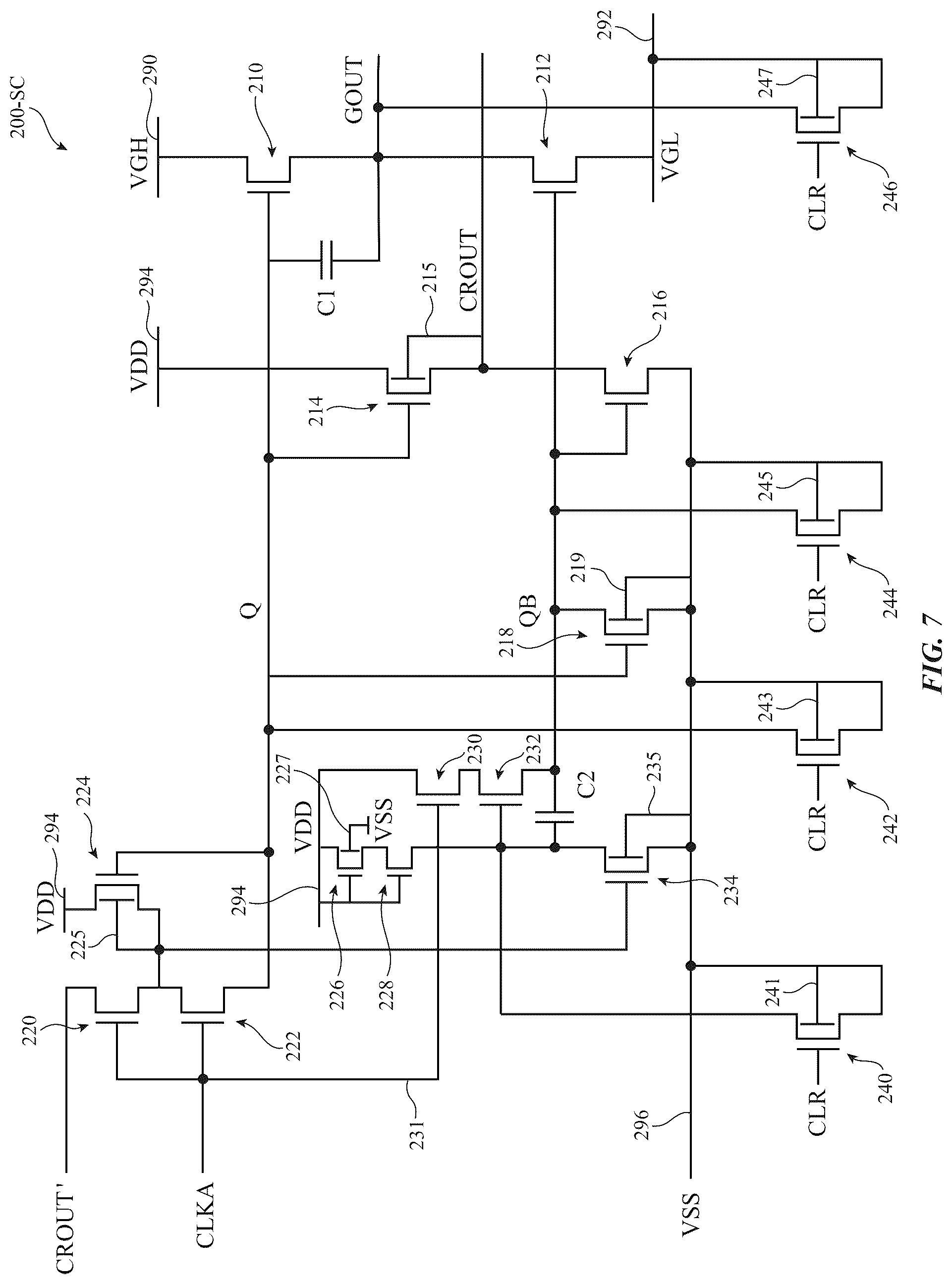 Patent US12586535 Figure 6 – Display having semiconducting oxide gate driver circuitry with bottom gate terminals for reduced leakage