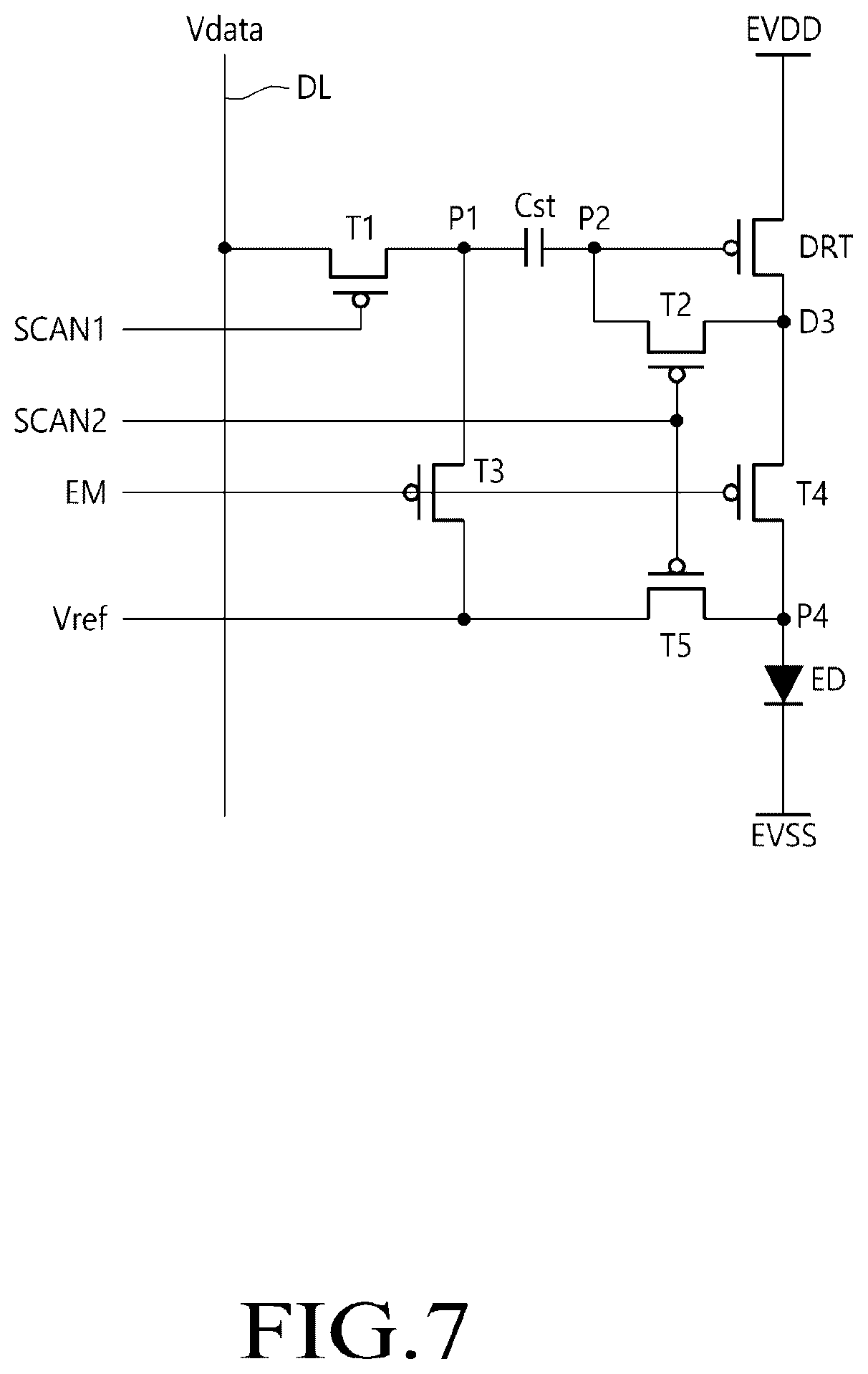 Patent US12586536 Figure 7 – Display device and vehicle system including it