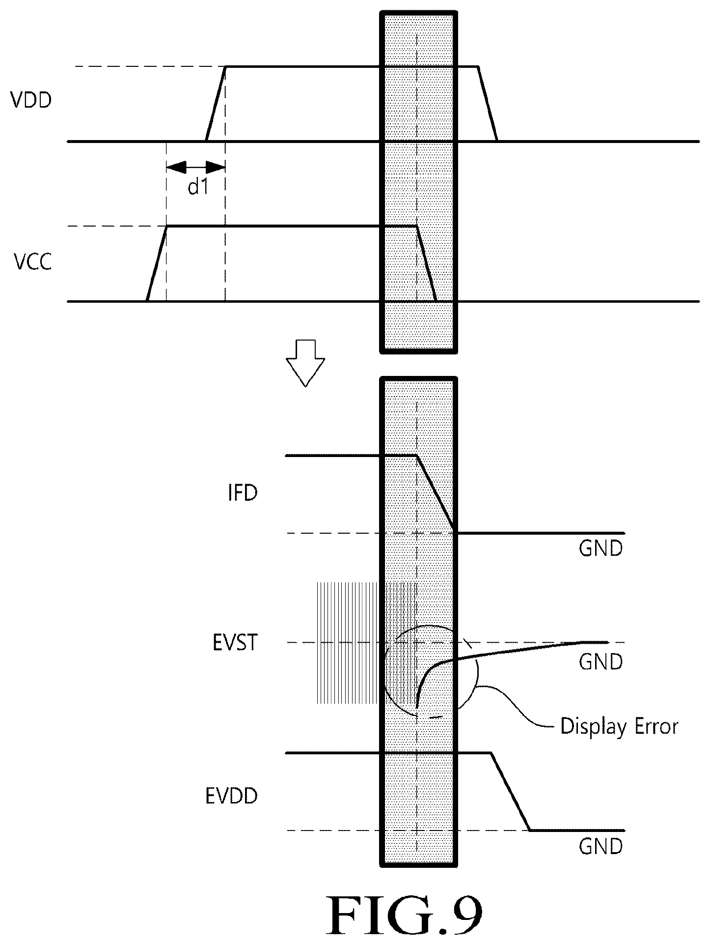 Patent US12586536 Figure 9 – Display device and vehicle system including it