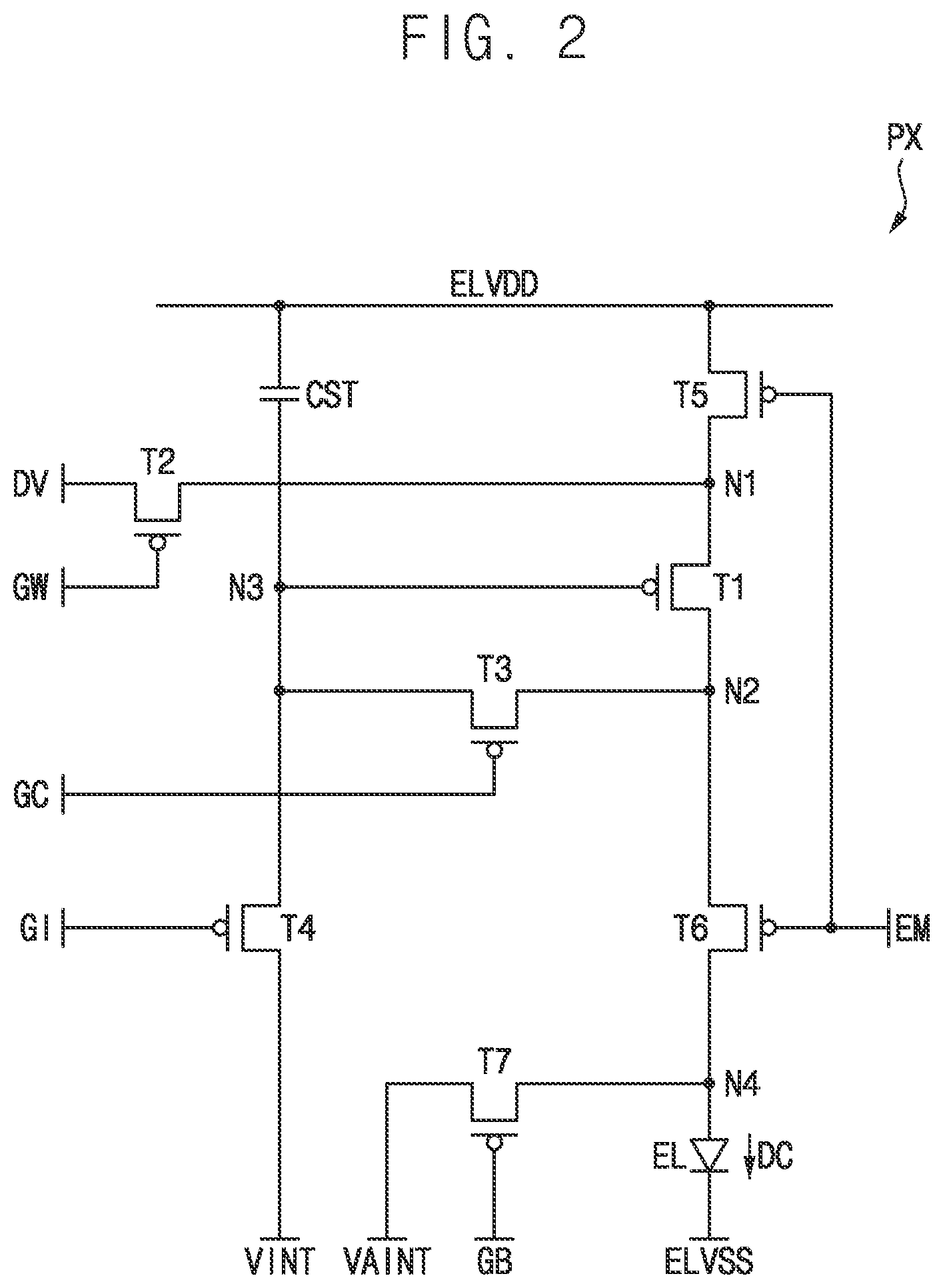 Patent US12586542 Figure 2 – Display device, control circuit included in the same, and method of driving the same