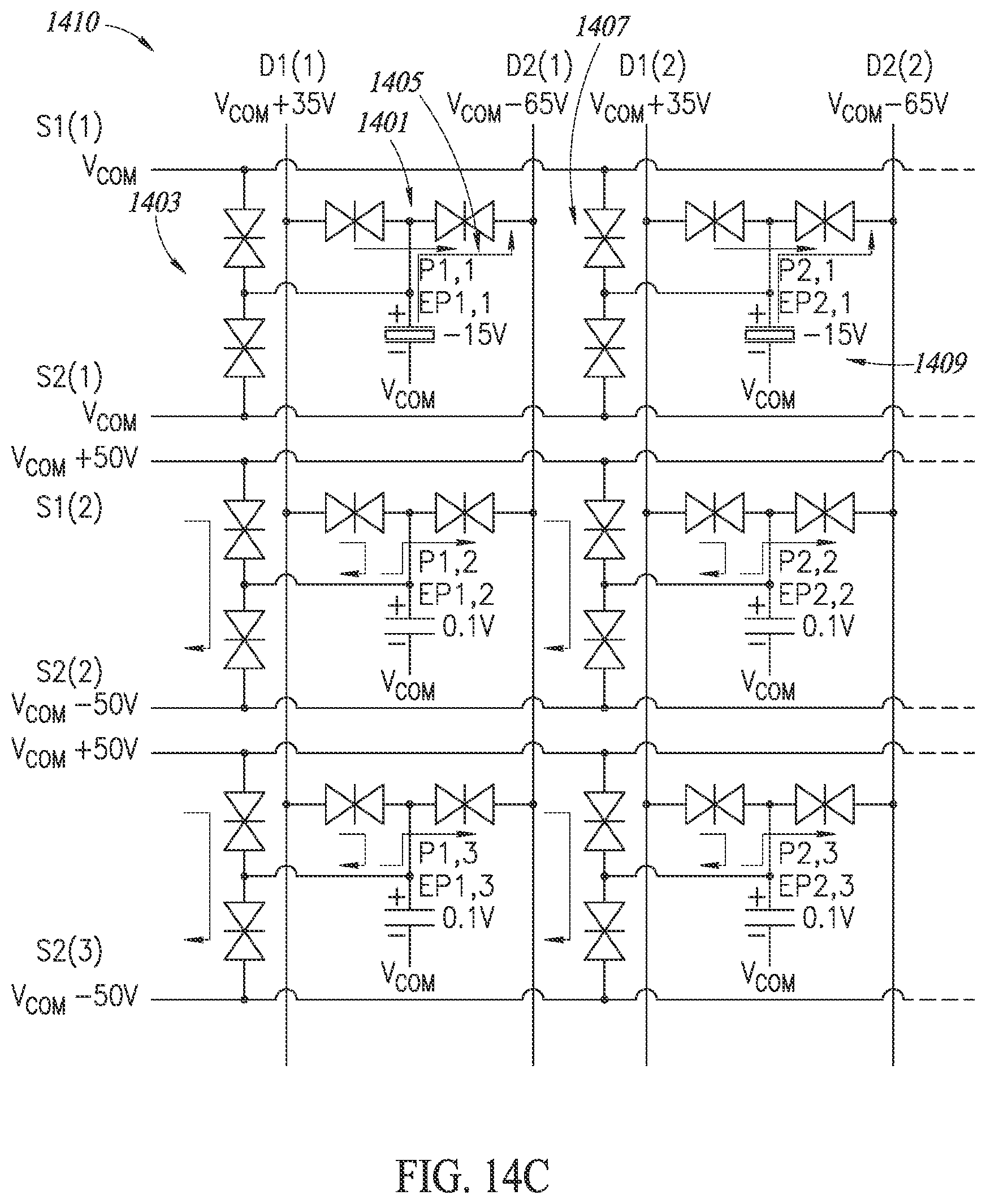 Patent US12586543 Figure 11 – Methods and circuits for diode-based display backplanes and electronic displays