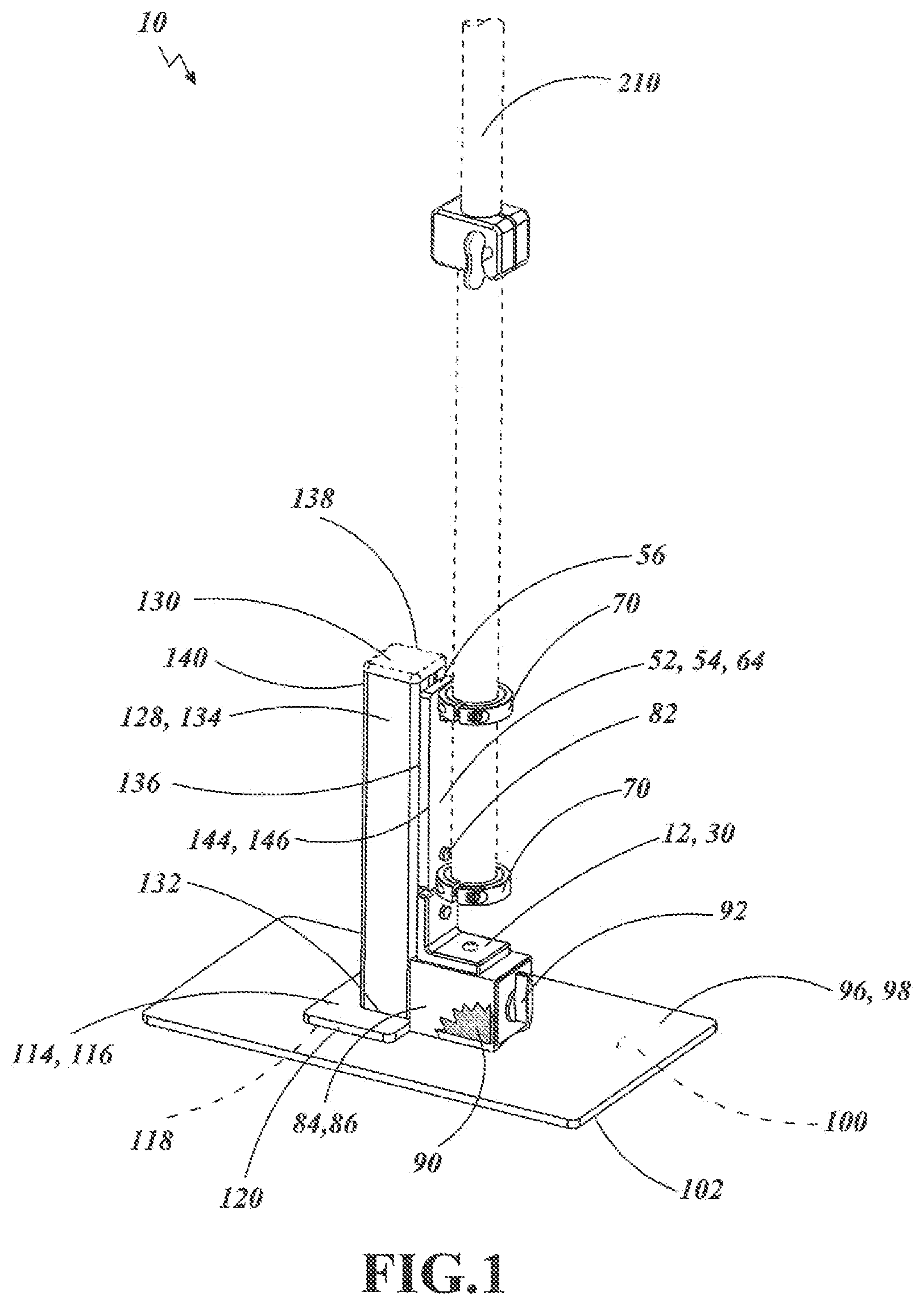 Patent US12586551 Figure 1 – Instrument stand adapter base