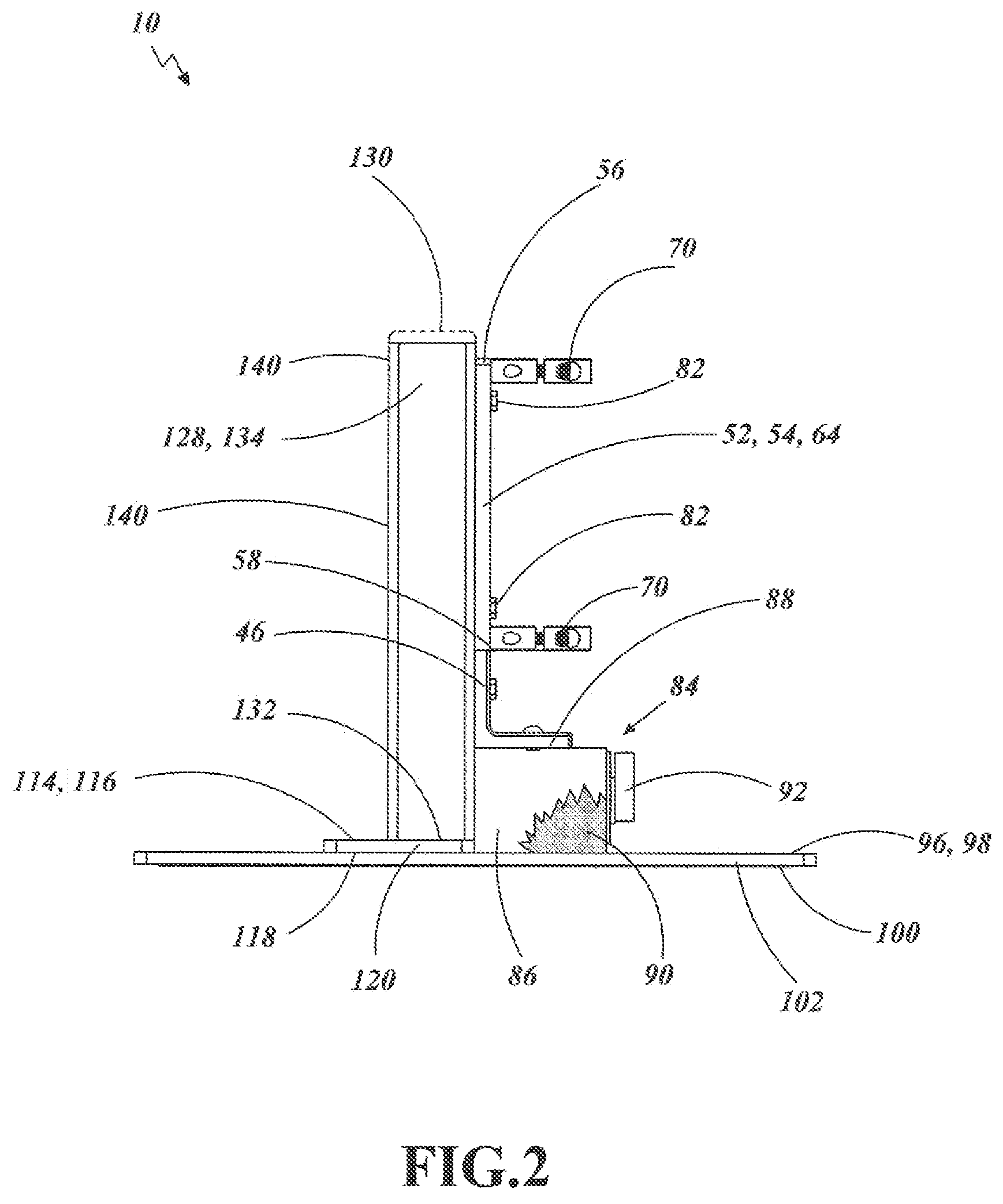 Patent US12586551 Figure 2 – Instrument stand adapter base