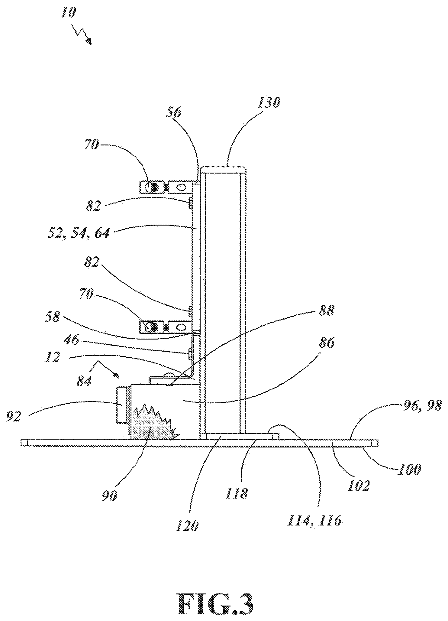 Patent US12586551 Figure 3 – Instrument stand adapter base