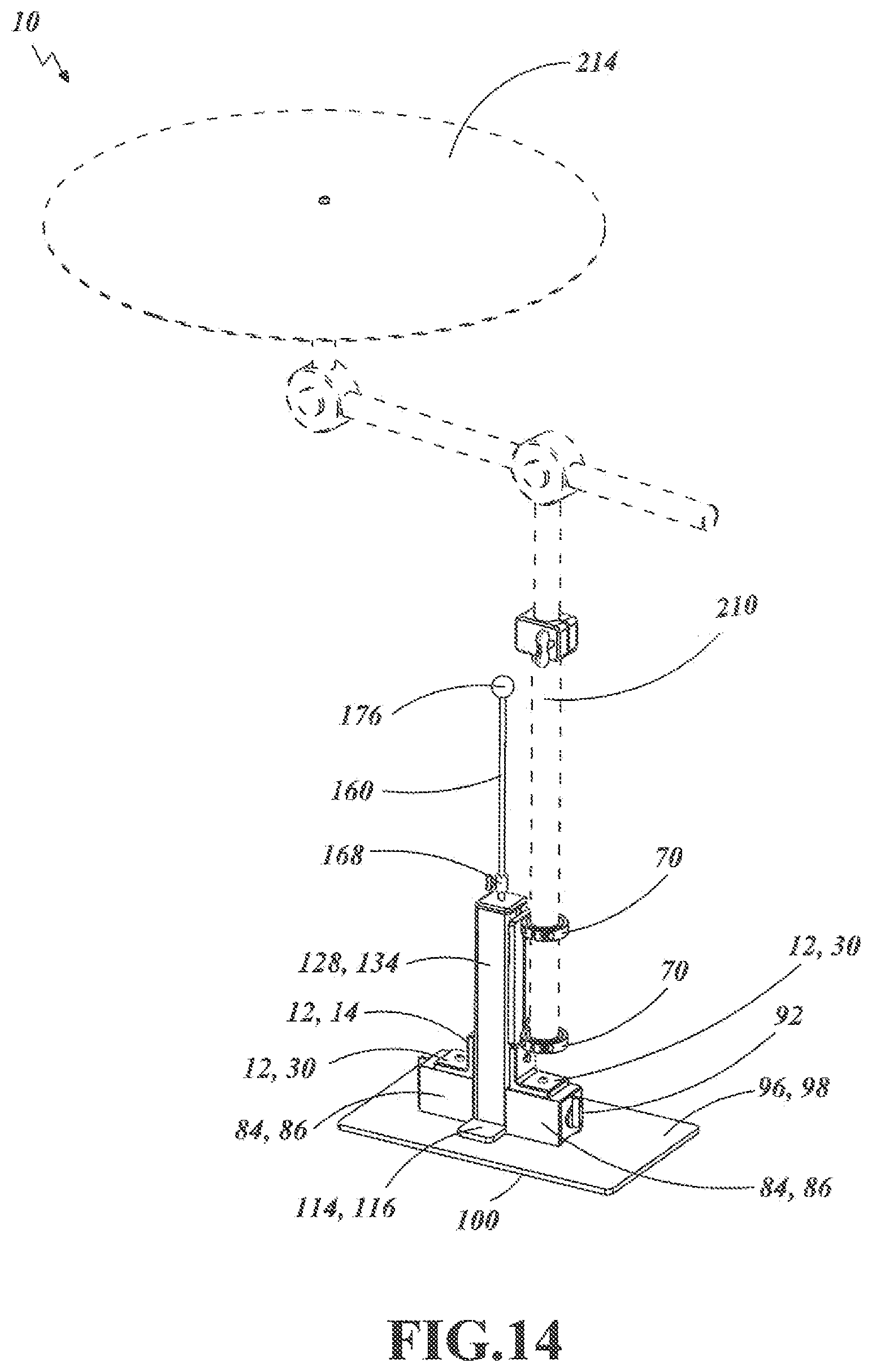Patent US12586551 Figure 10 – Instrument stand adapter base