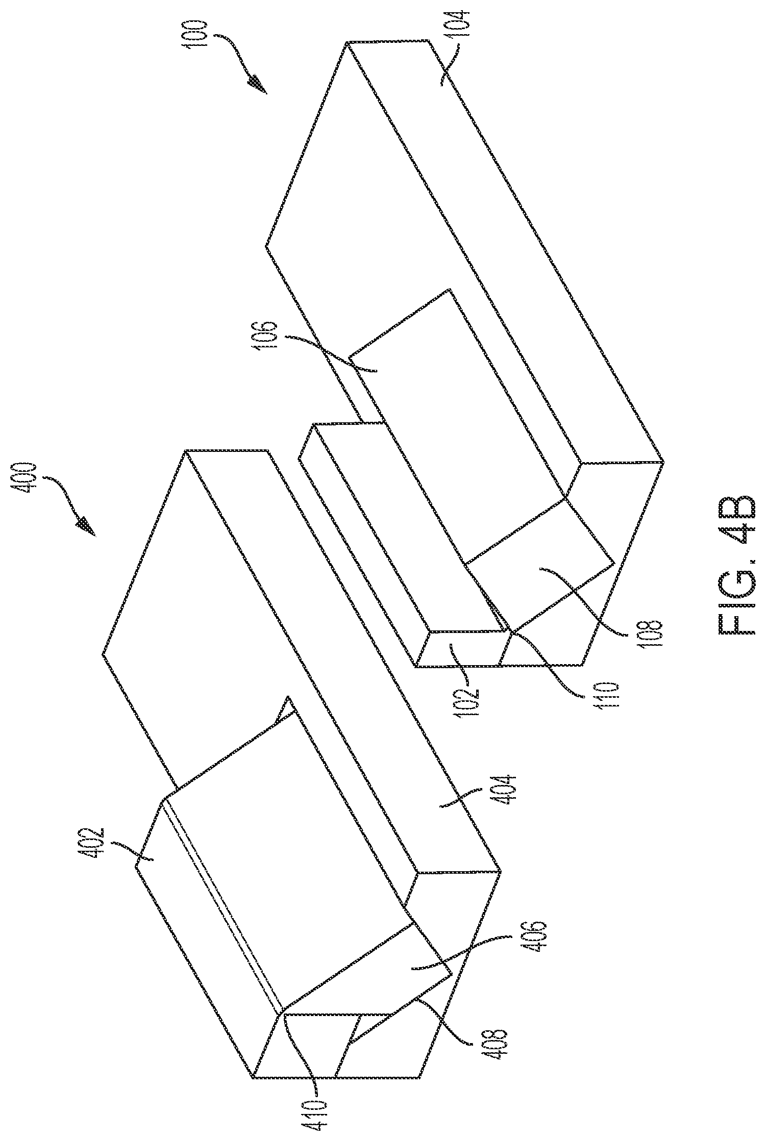 Patent US12586555 Figure 4 – Hinging alignment tabs in semi-rigid substrate