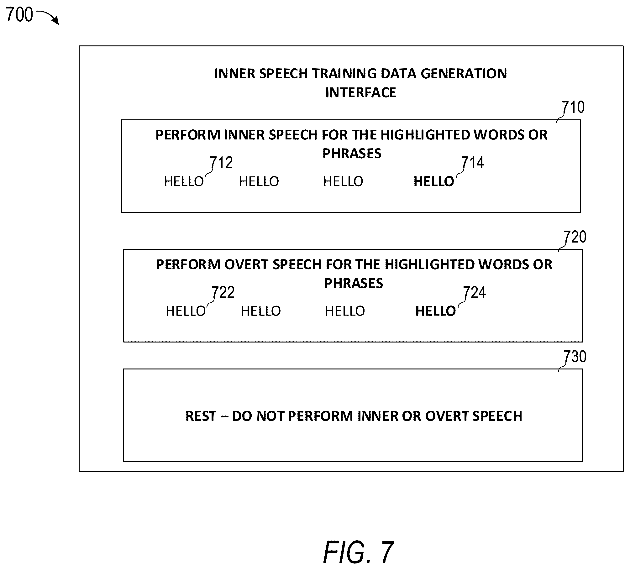 Patent US12586568 Figure 7 – Synthetically generating inner speech training data