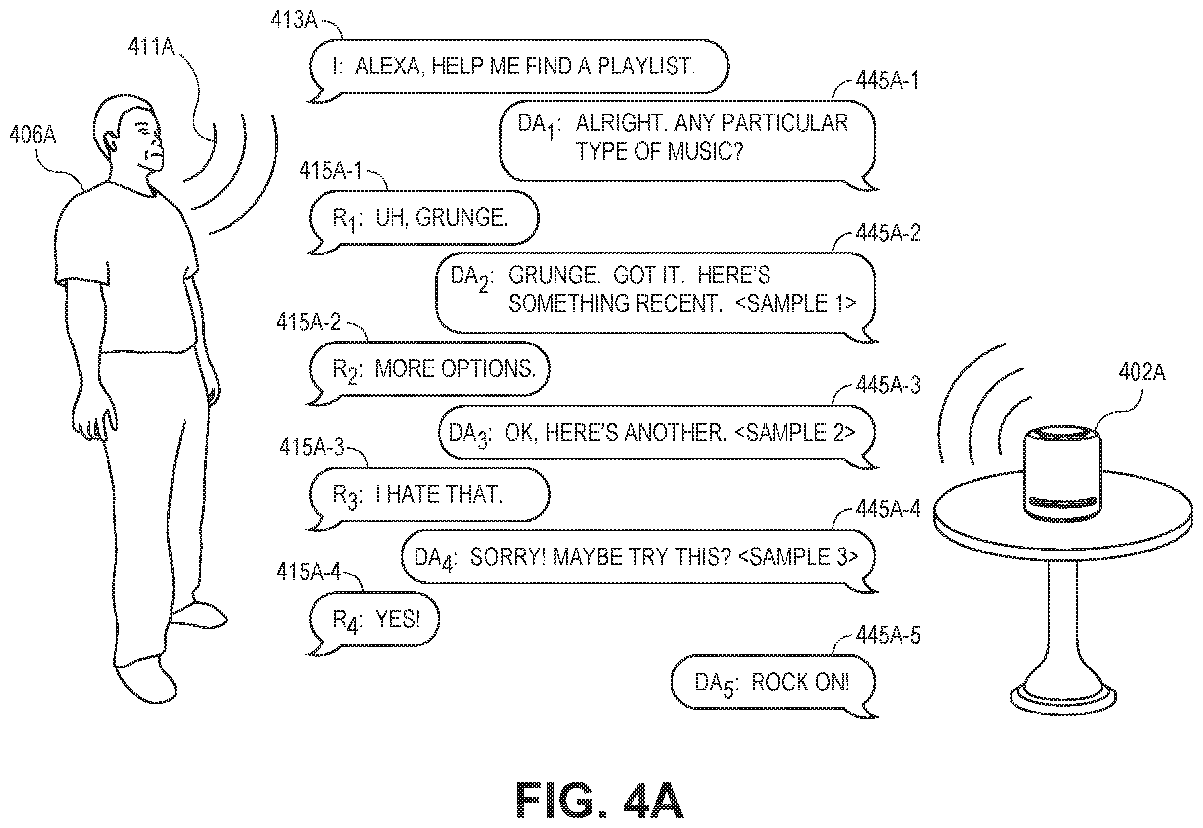 Patent US12586584 Figure 10 – Selecting tones and text of voice browsing conversations