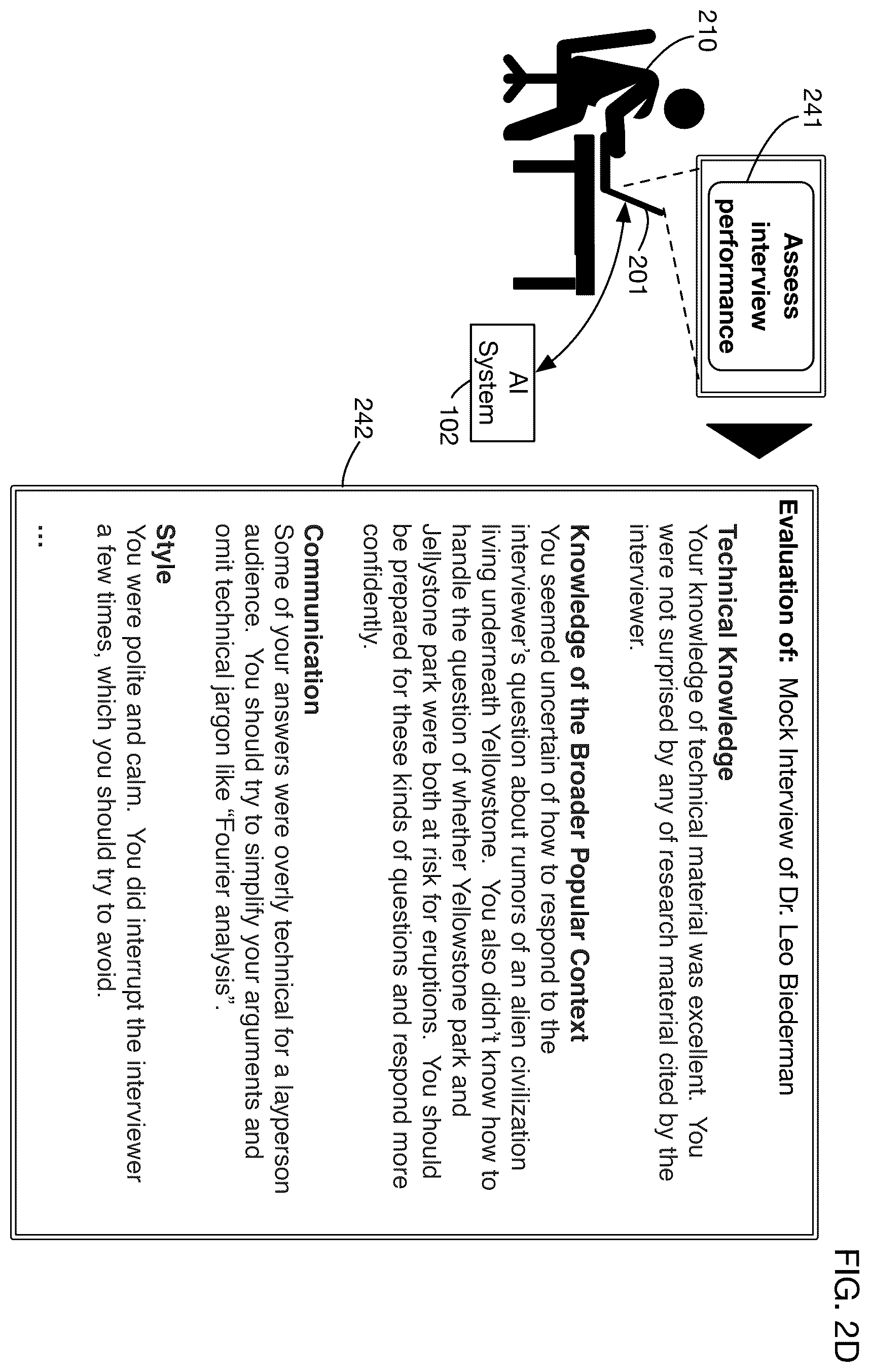 Patent US12586589 Figure 8 – Artificial intelligence system that generates questions and evaluates oral readings and responses