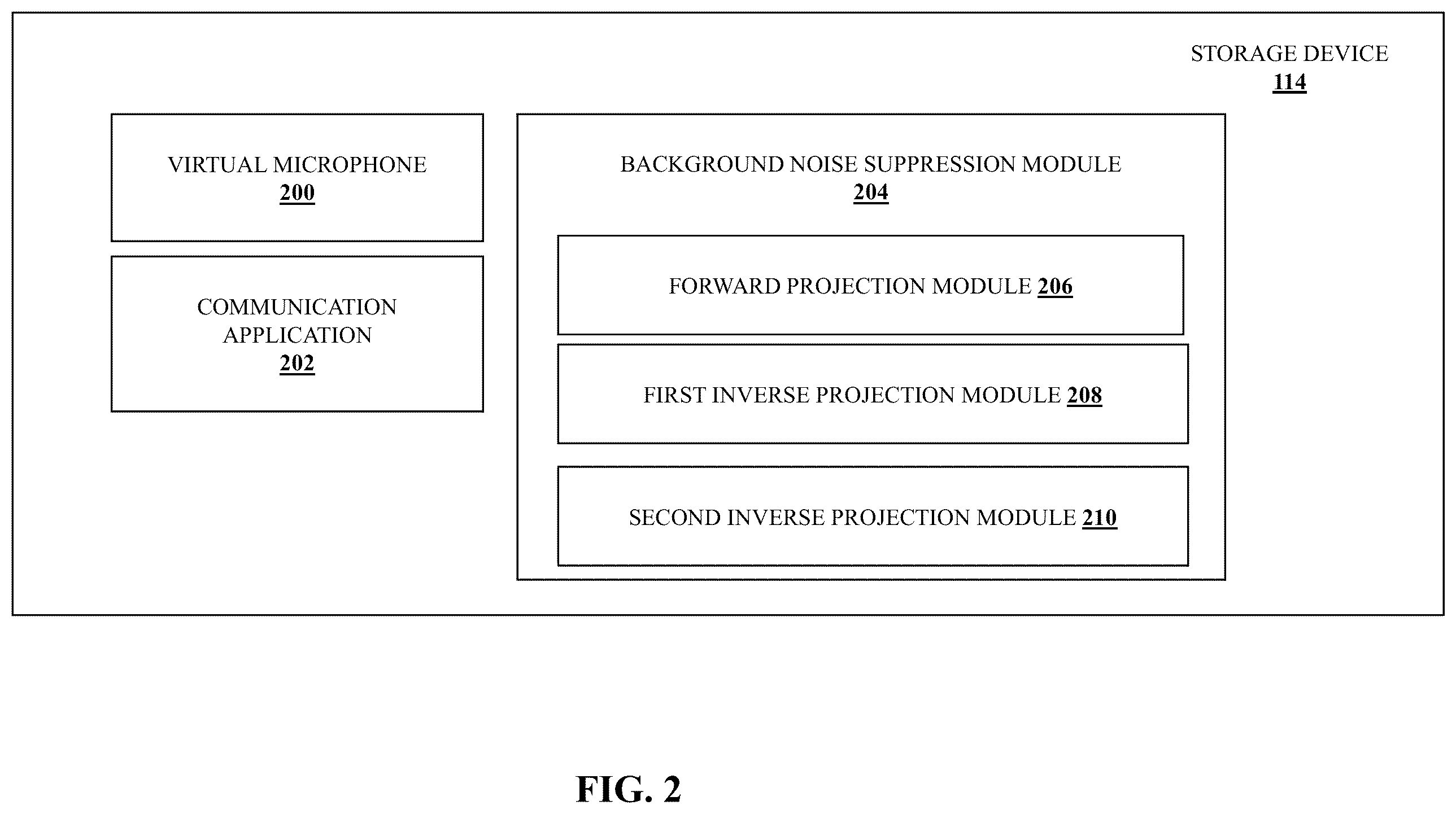 Patent US12586596 Figure 2 – System and method for background noise suppression by projecting an input audio into a higher dimension space