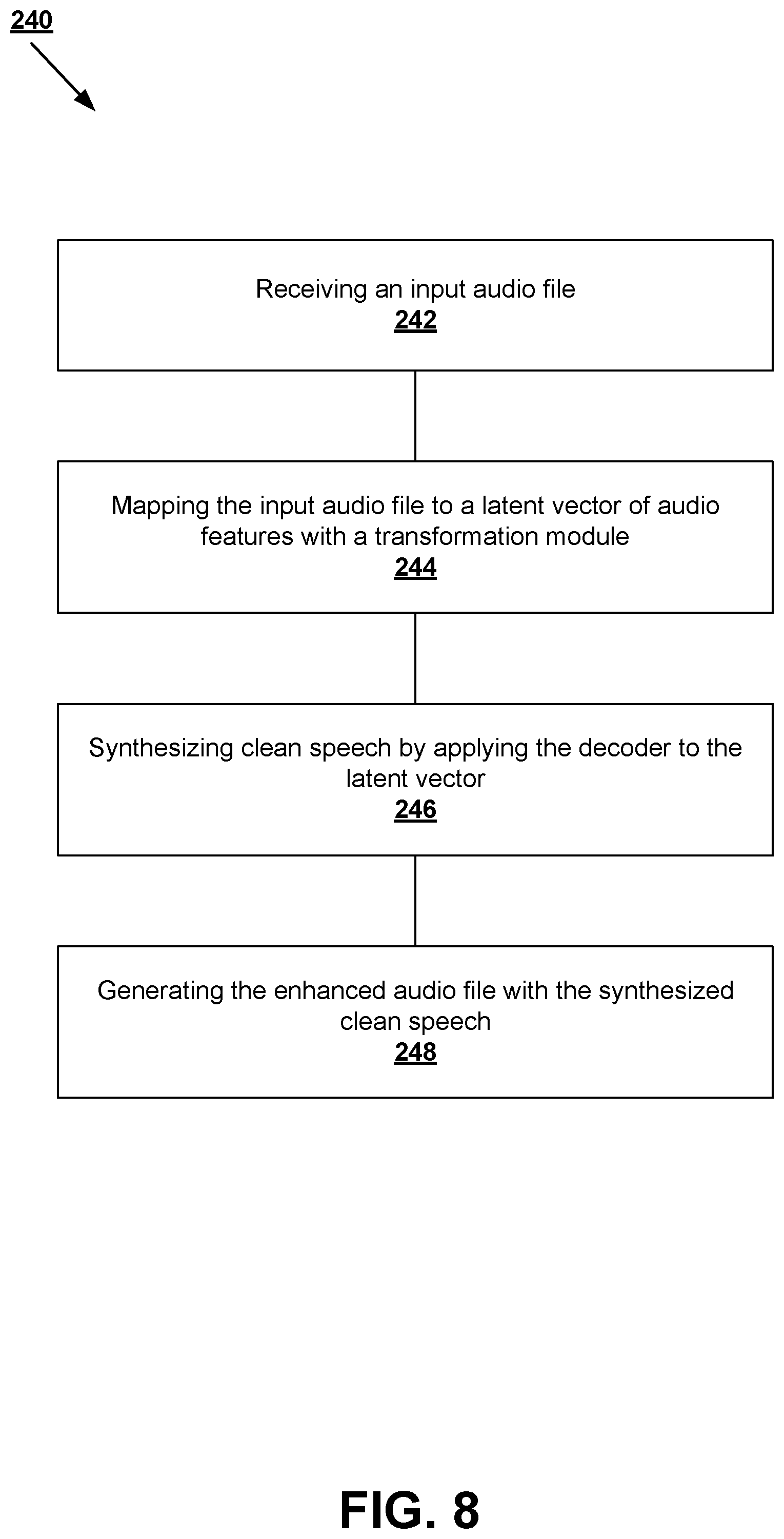 Patent US12586597 Figure 8 – Enhanced audio file generator
