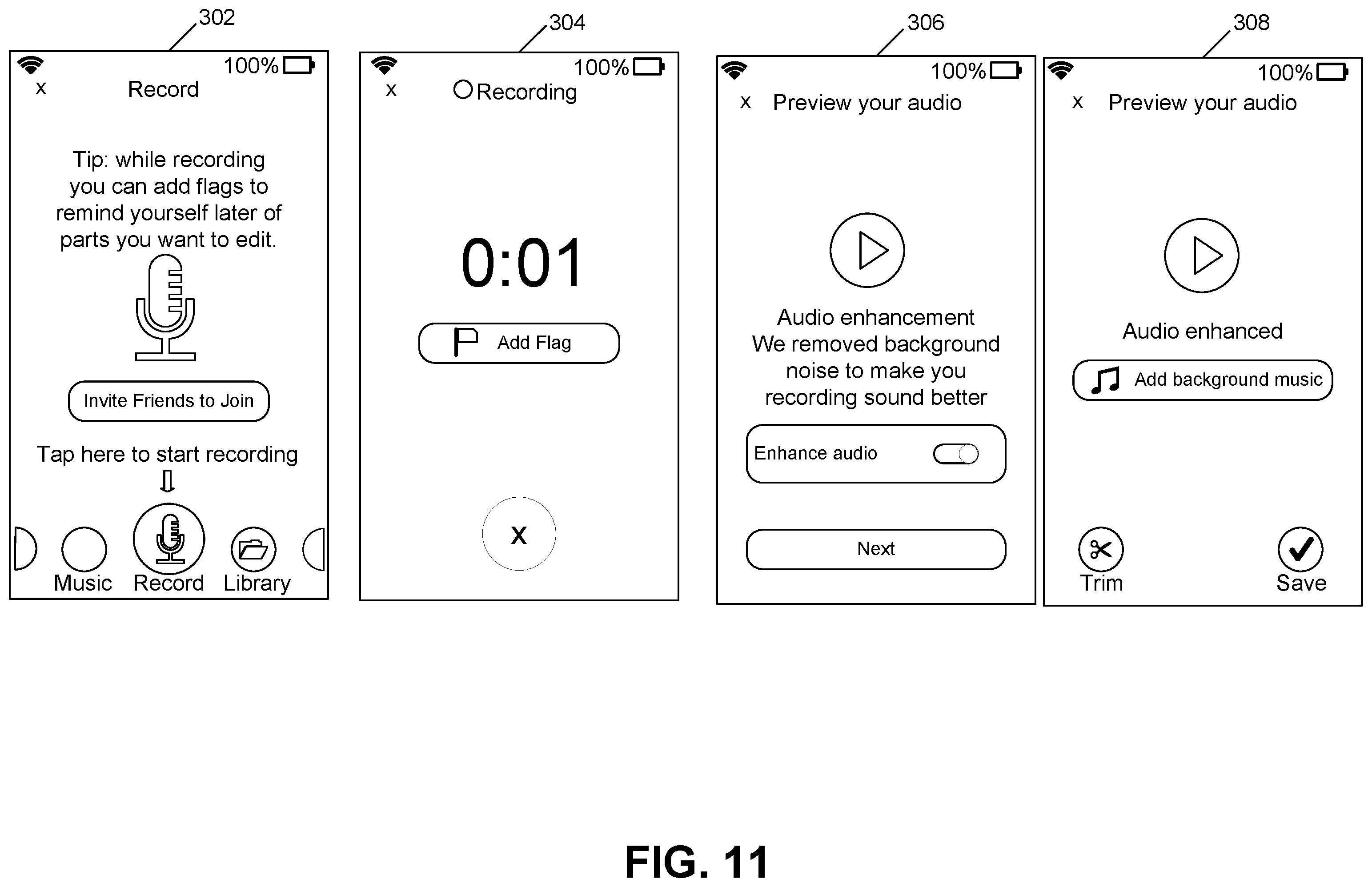 Patent US12586597 Figure 11 – Enhanced audio file generator