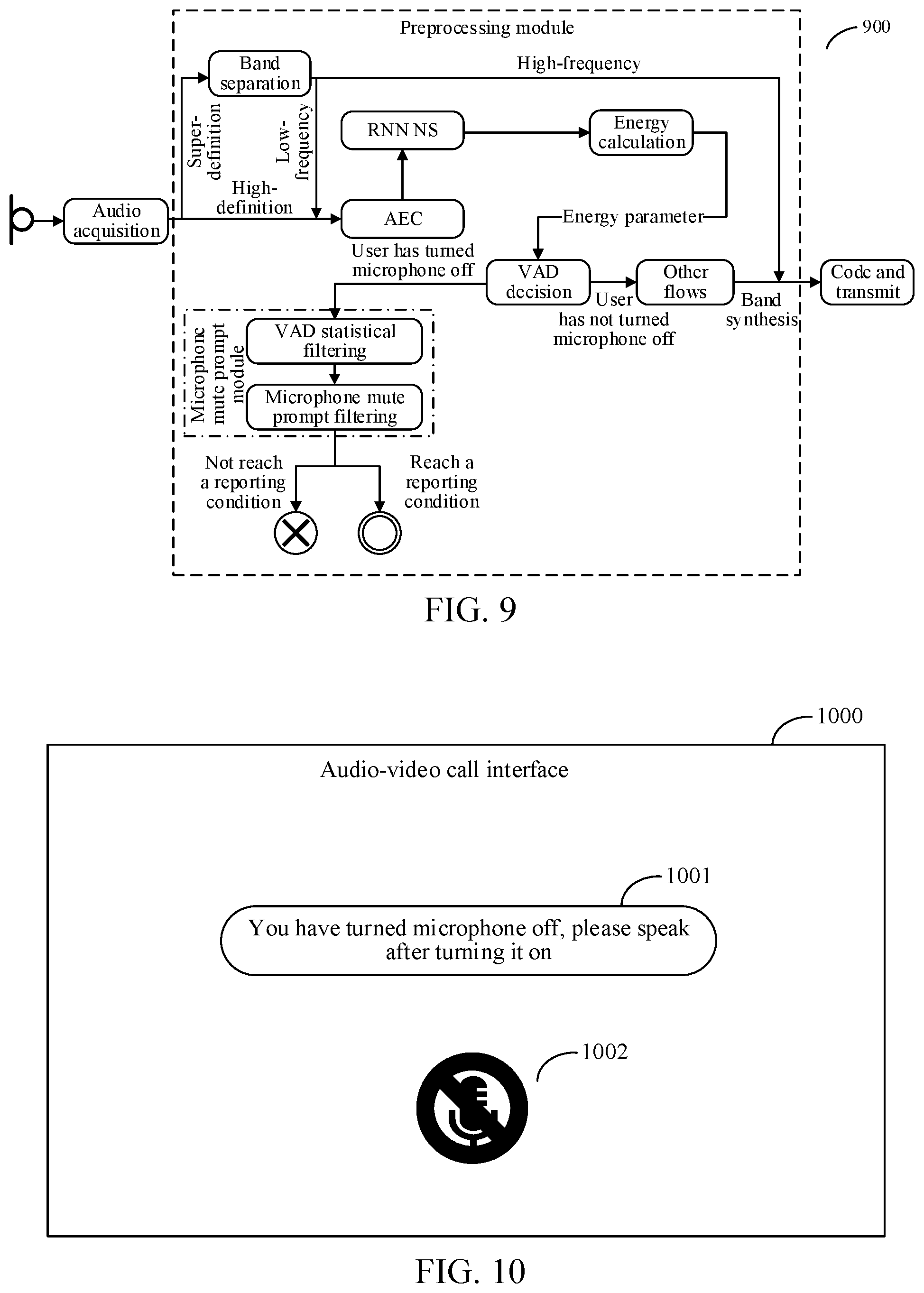 Patent US12586599 Figure 7 – Audio signal processing method and apparatus, electronic device, and storage medium with machine learning and for microphone mute state features in a multi person voice call