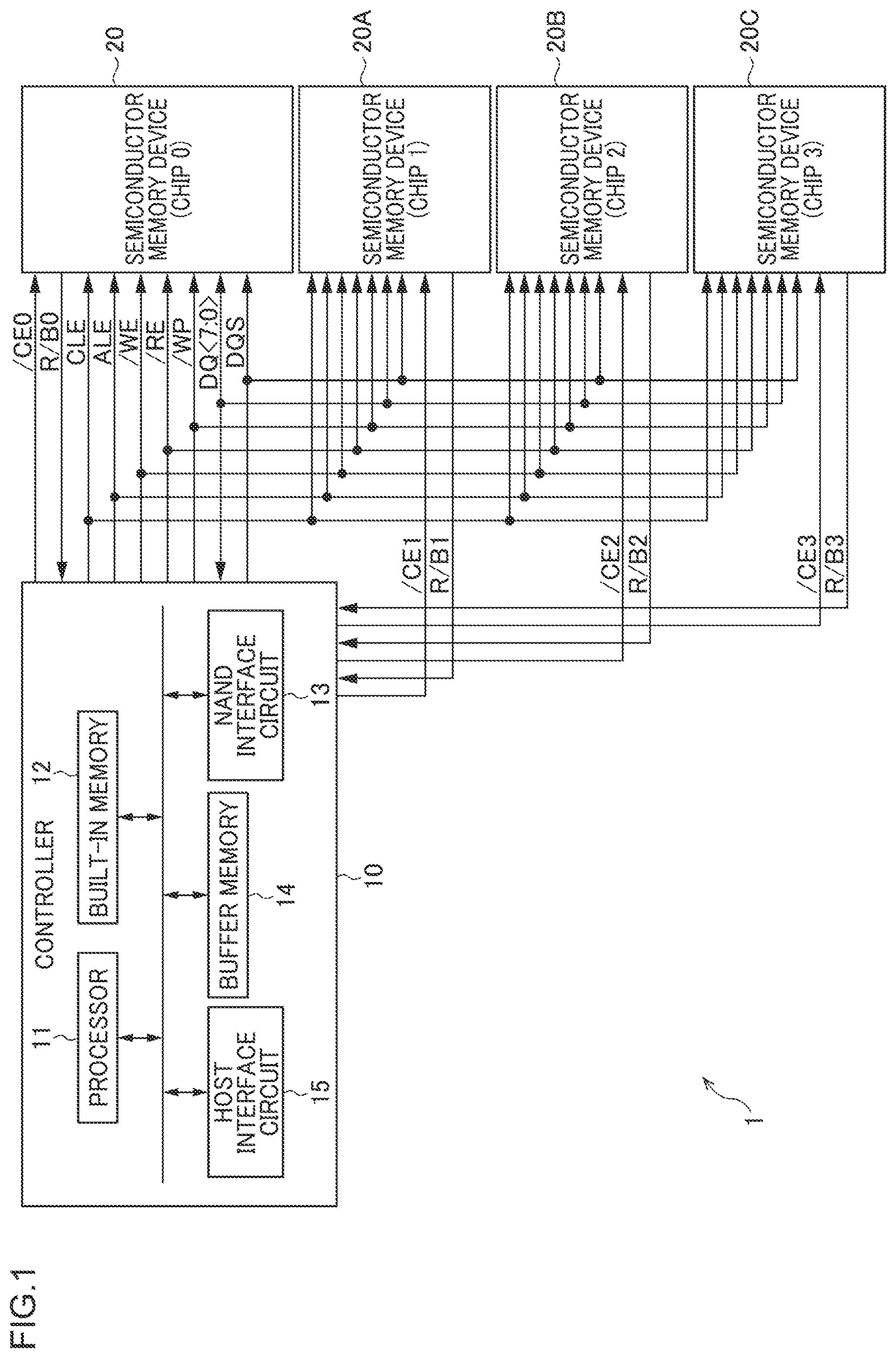 Patent US12586612 Figure 1 – Semiconductor memory device