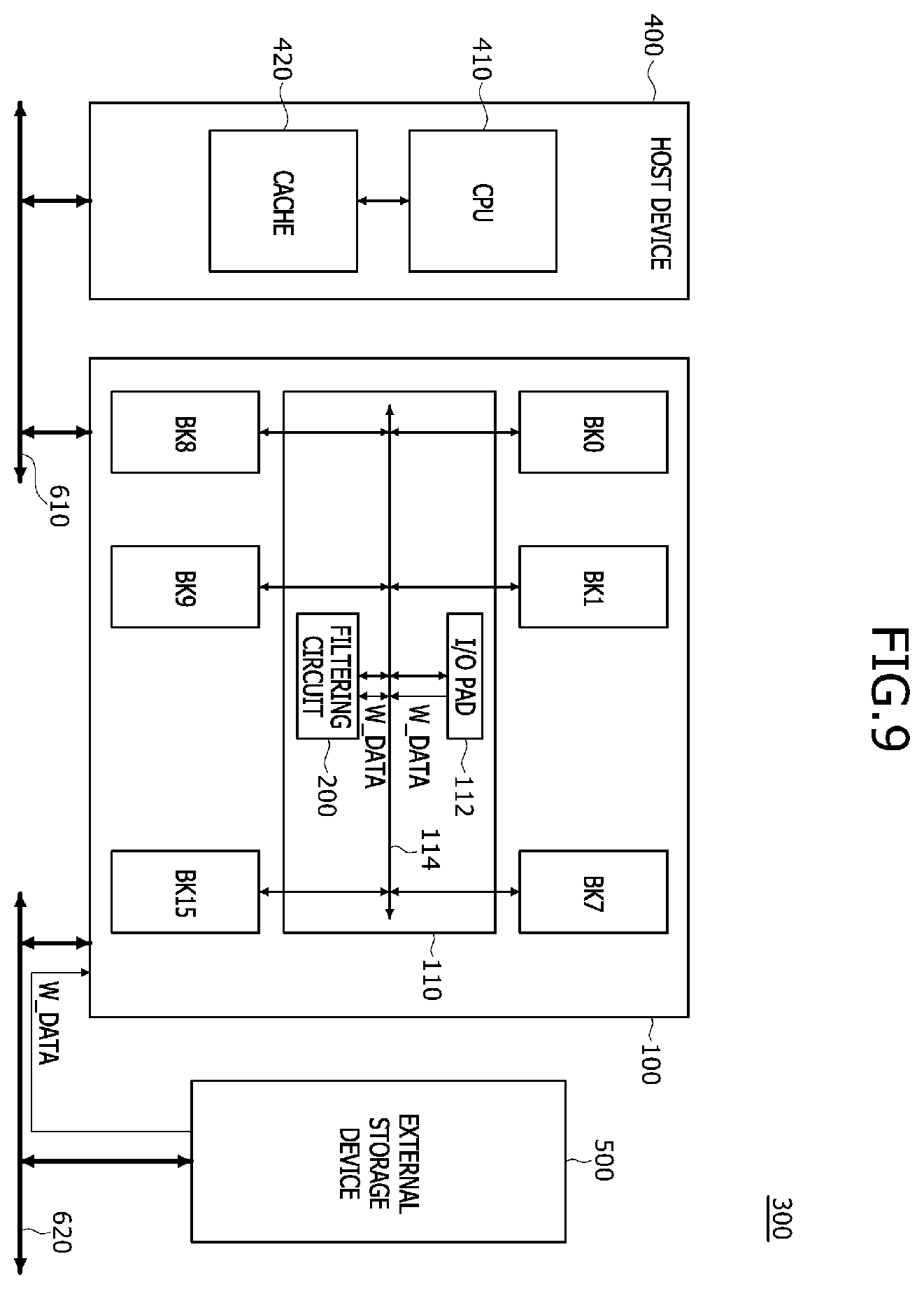 Patent US12586613 Figure 9 – Memory device including a filtering circuit and memory system including the memory device and filtering circuit