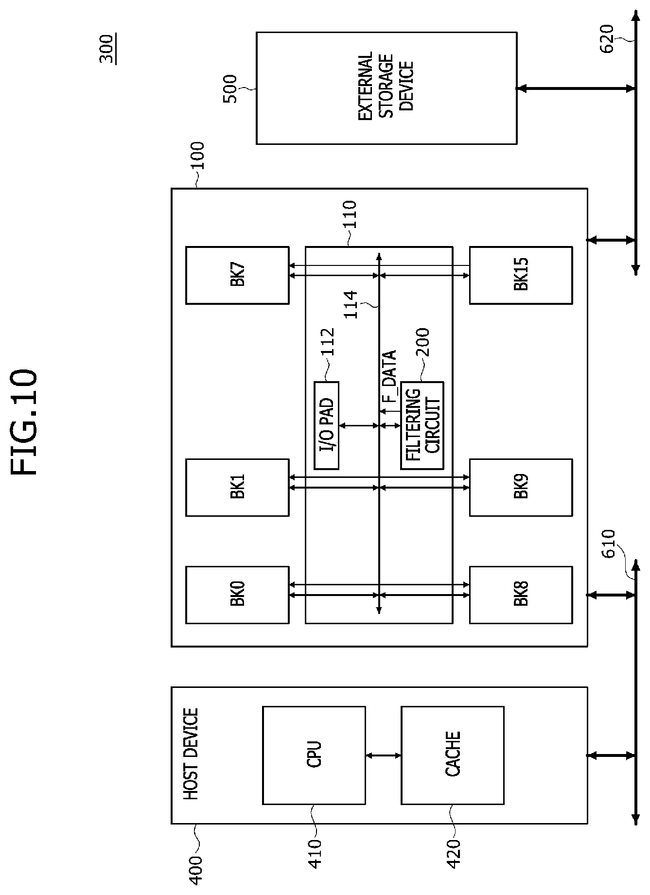 Patent US12586613 Figure 10 – Memory device including a filtering circuit and memory system including the memory device and filtering circuit