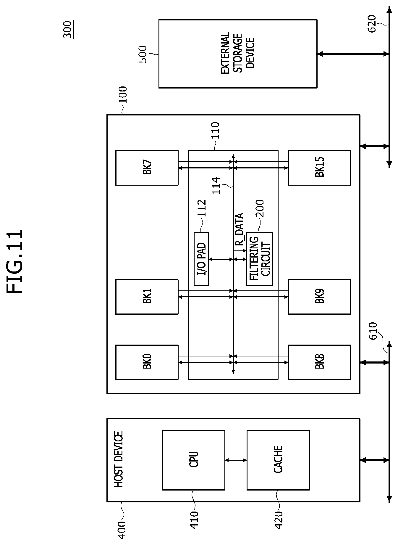Patent US12586613 Figure 11 – Memory device including a filtering circuit and memory system including the memory device and filtering circuit