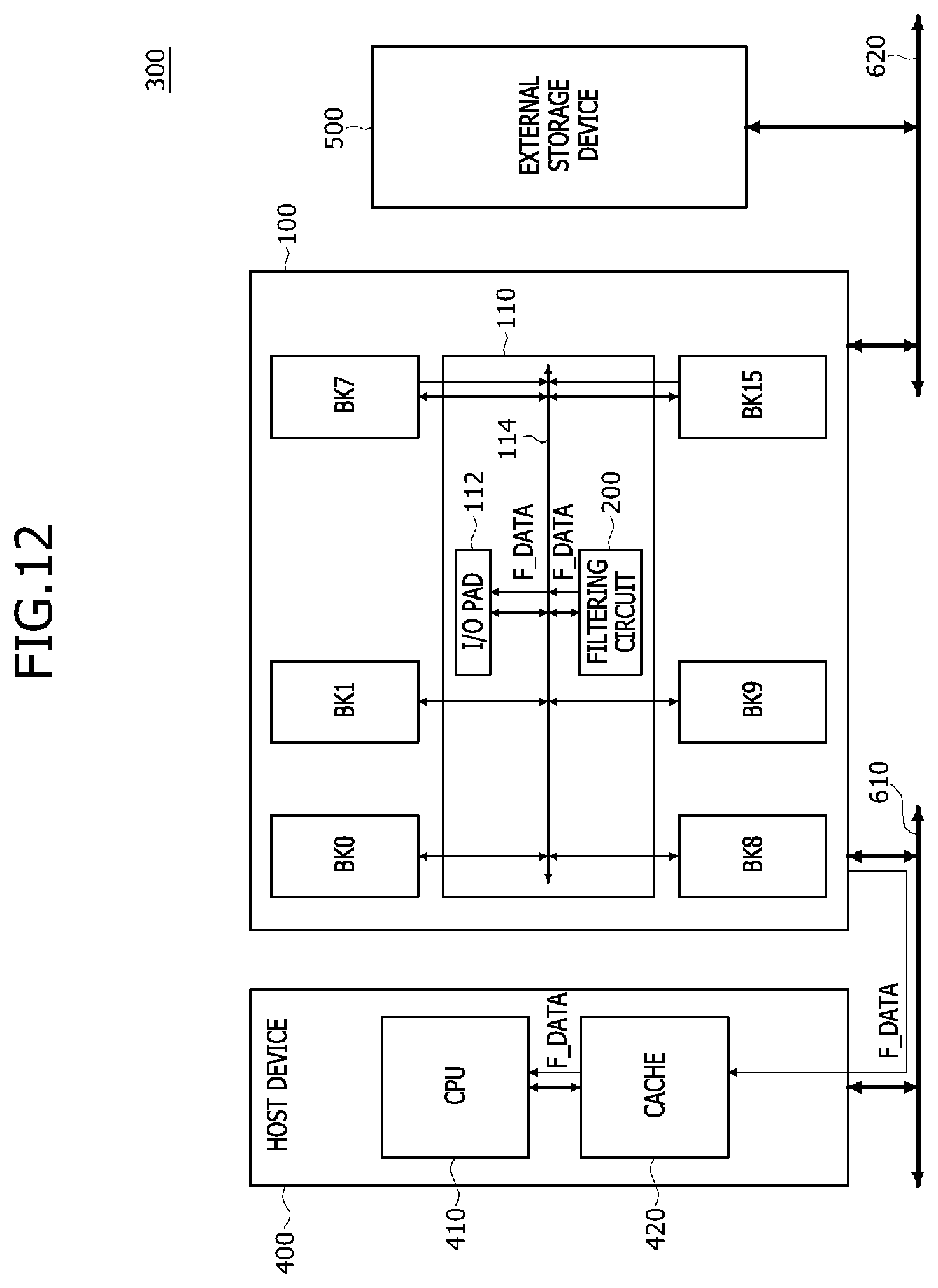 Patent US12586613 Figure 12 – Memory device including a filtering circuit and memory system including the memory device and filtering circuit