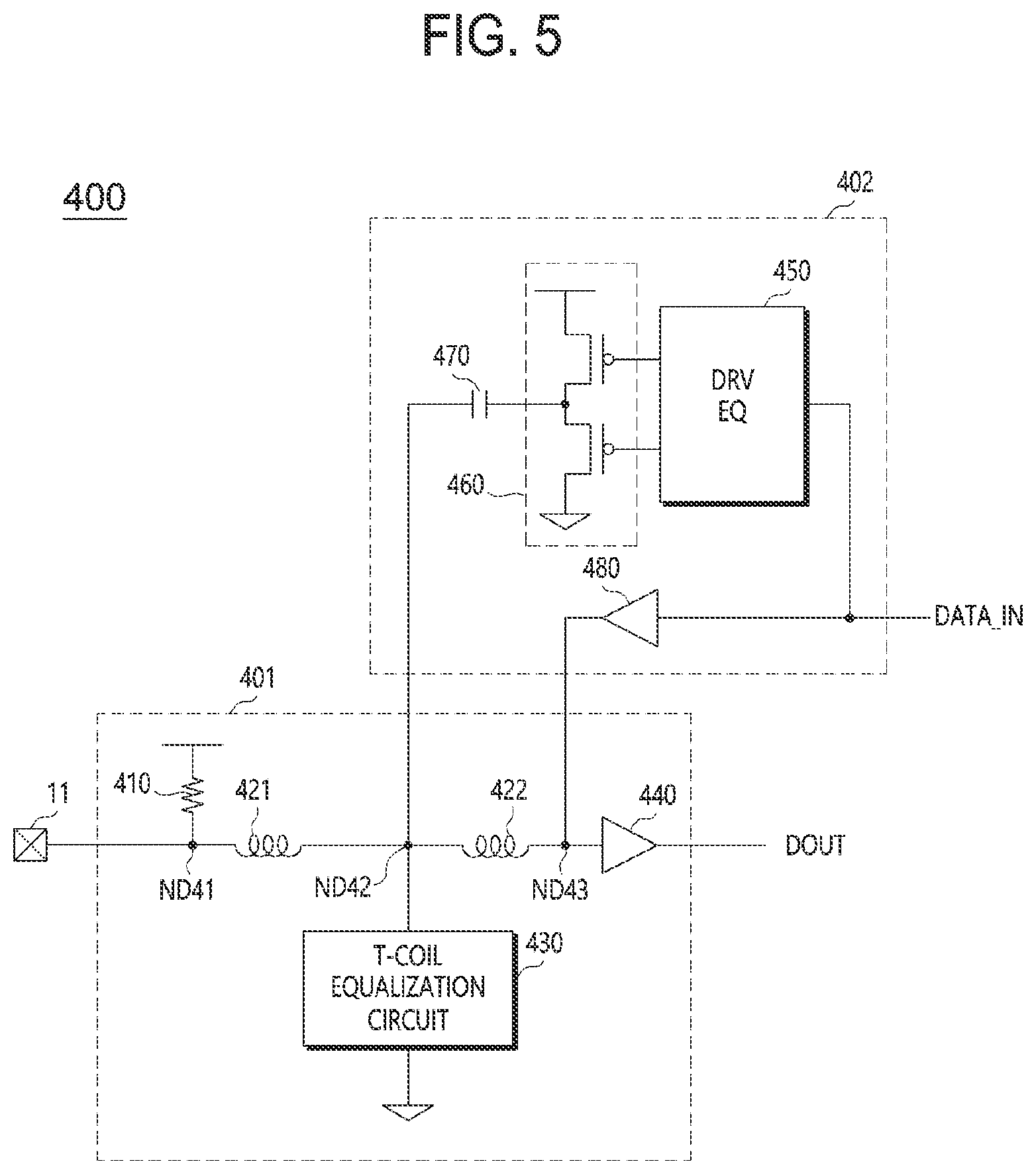 Patent US12586614 Figure 5 – Data transmission/receiving circuit, data training circuit and semiconductor apparatus including the same