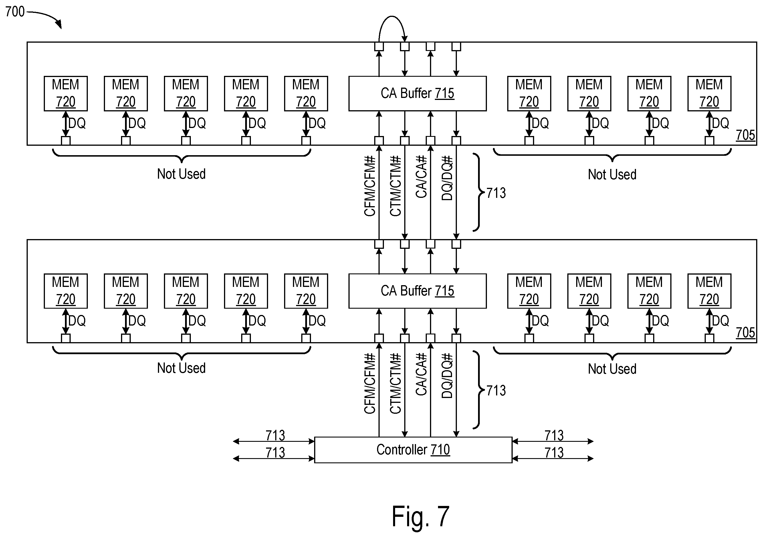 Patent US12586617 Figure 6 – Memory module and system supporting parallel and serial access modes